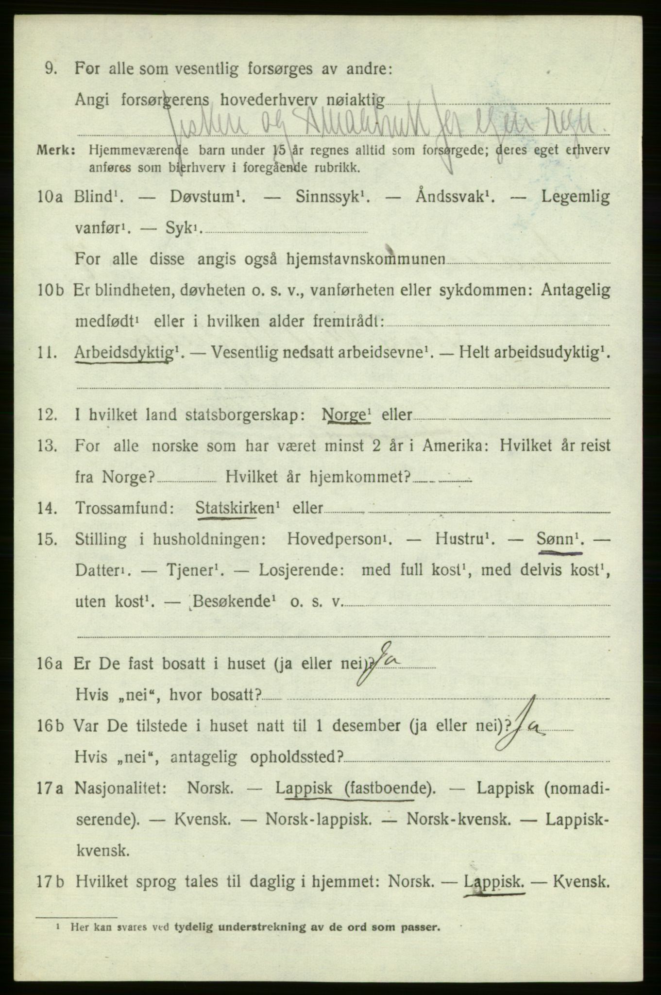 SATØ, 1920 census for , 1920, p. 2133