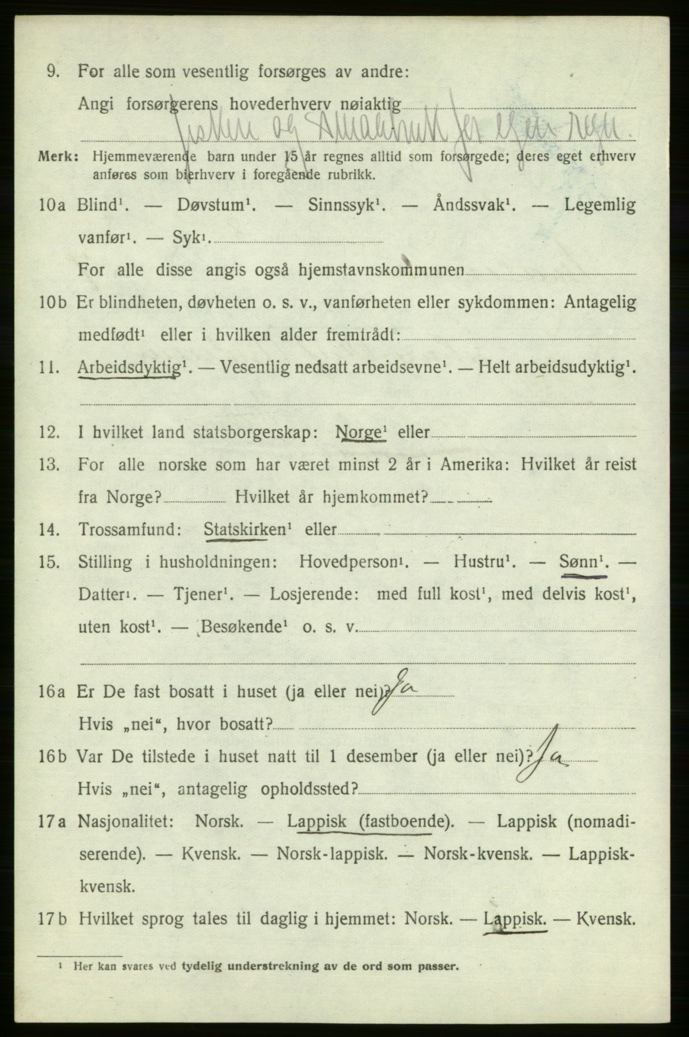 SATØ, 1920 census for , 1920, p. 2133