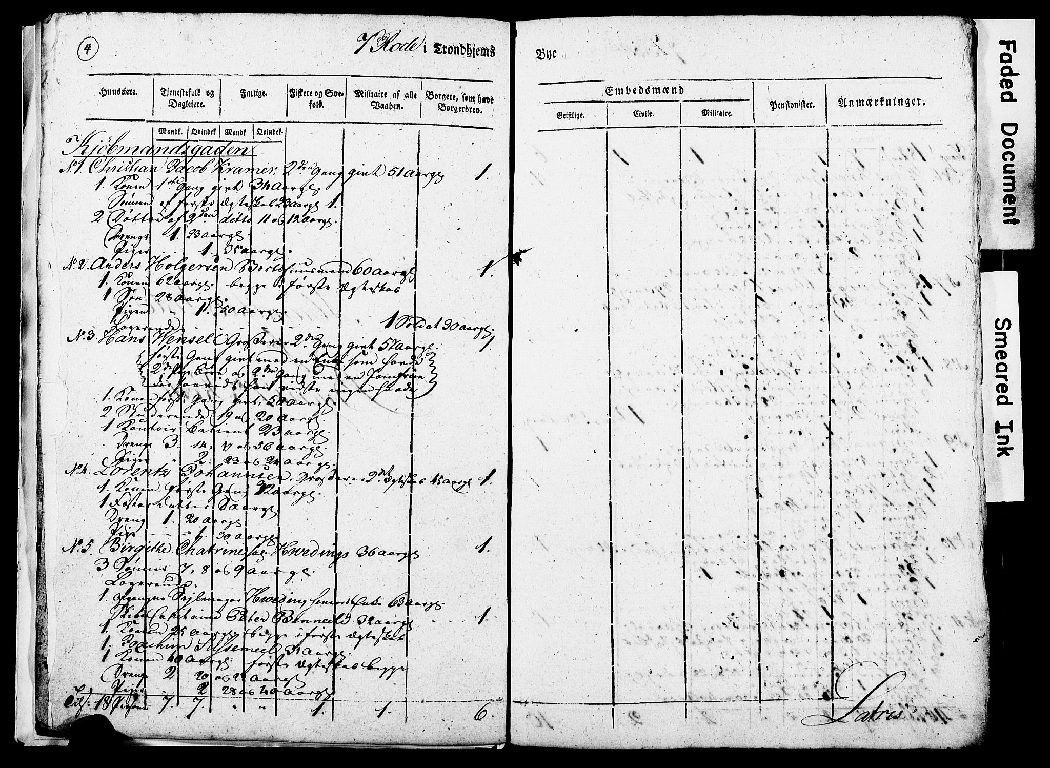 RA, Census 1815 for Trondheim, 1815, p. 205