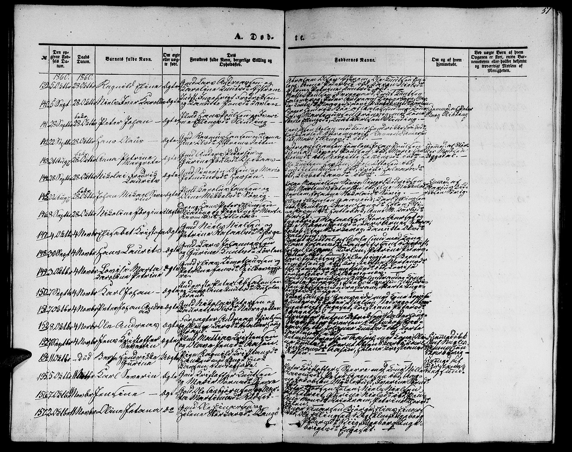 Ministerialprotokoller, klokkerbøker og fødselsregistre - Møre og Romsdal, AV/SAT-A-1454/528/L0427: Parish register (copy) no. 528C08, 1855-1864, p. 51