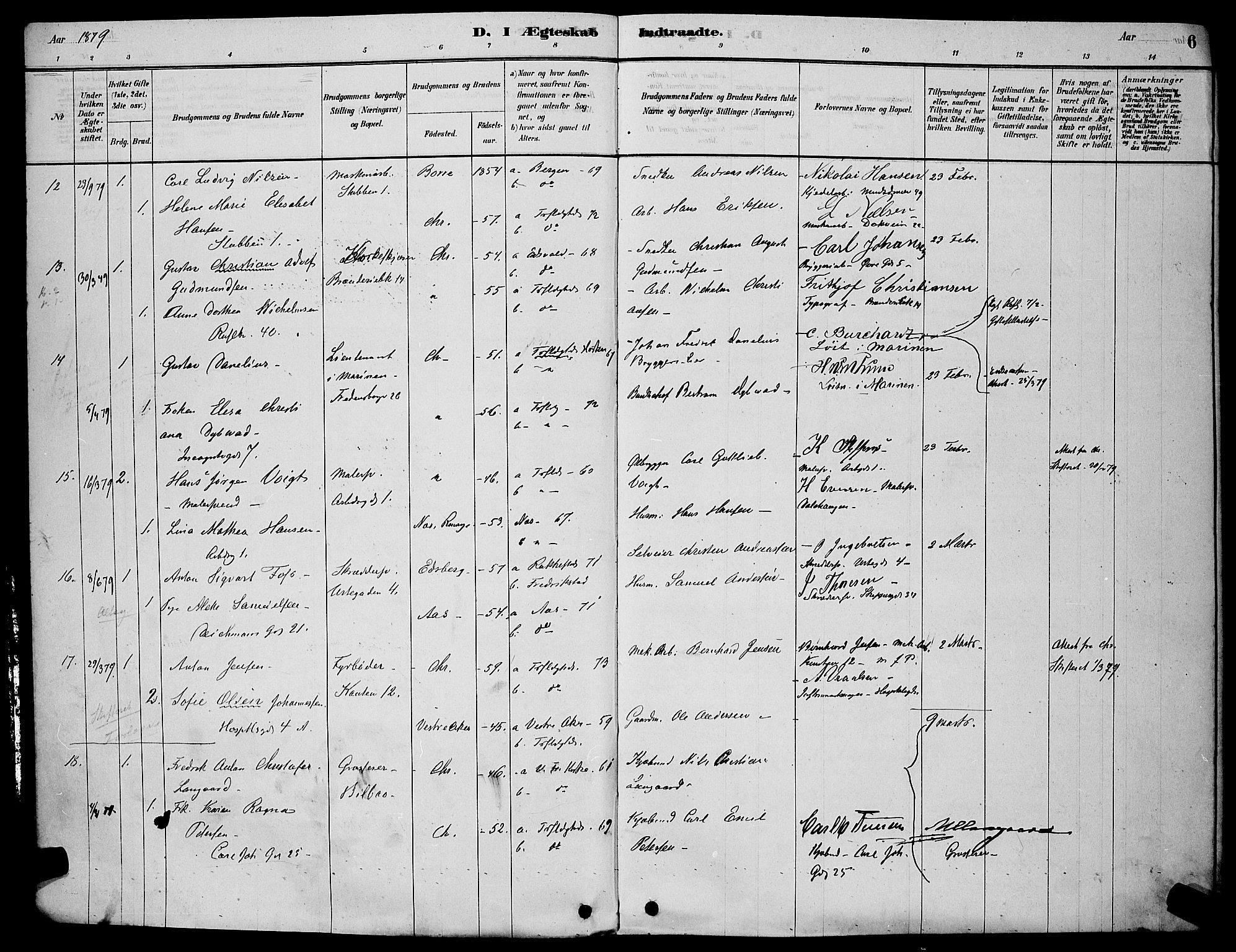 Trefoldighet prestekontor Kirkebøker, AV/SAO-A-10882/H/Ha/L0003: Banns register no. 3, 1878-1888, p. 6