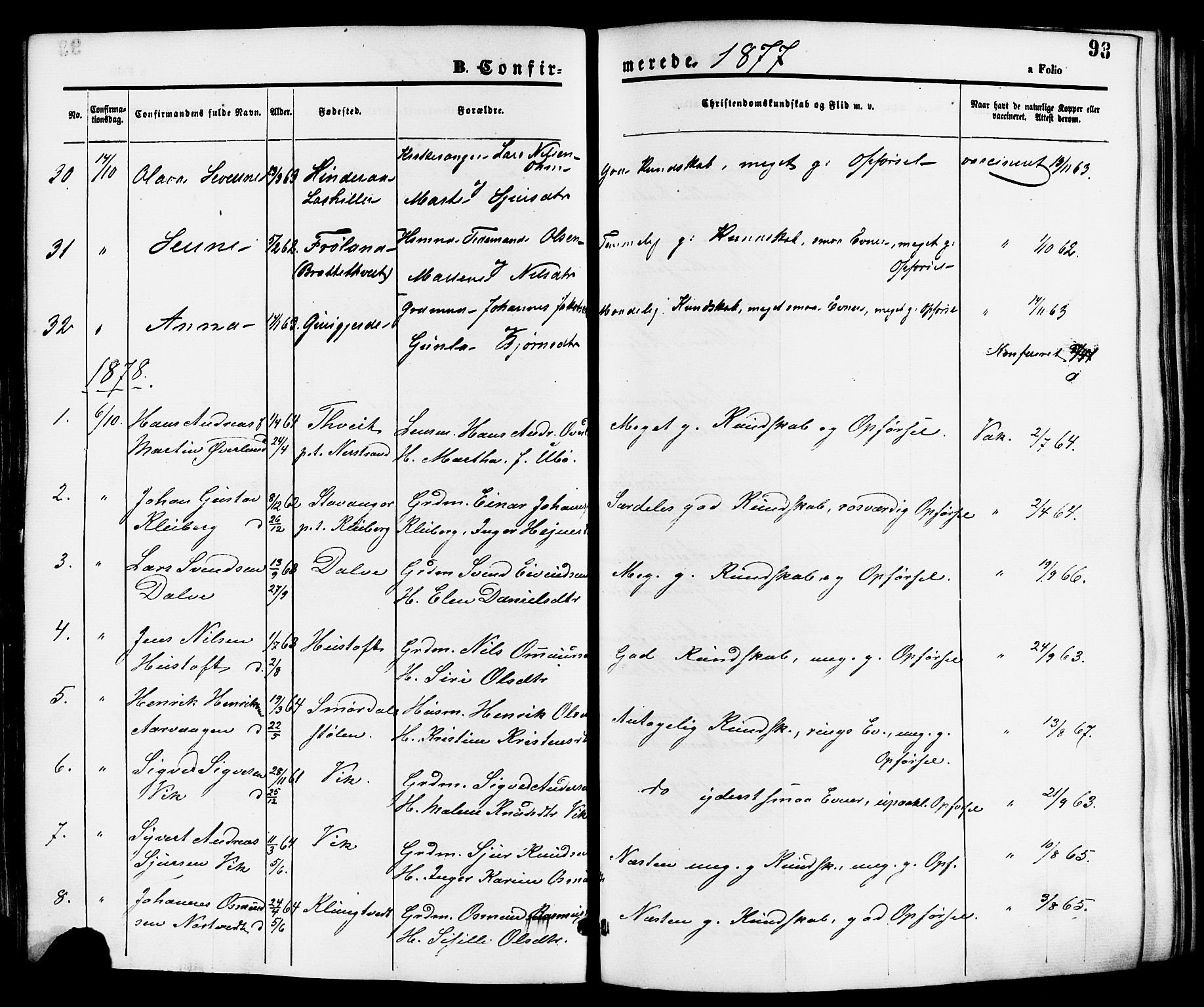Nedstrand sokneprestkontor, SAST/A-101841/01/IV: Parish register (official) no. A 11, 1877-1887, p. 98