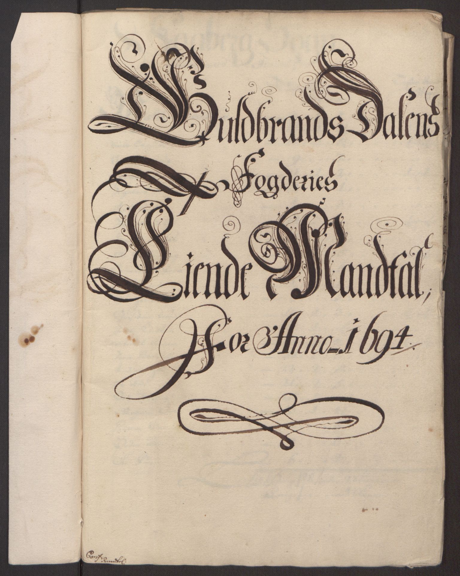 Rentekammeret inntil 1814, Reviderte regnskaper, Fogderegnskap, RA/EA-4092/R17/L1168: Fogderegnskap Gudbrandsdal, 1694, p. 229