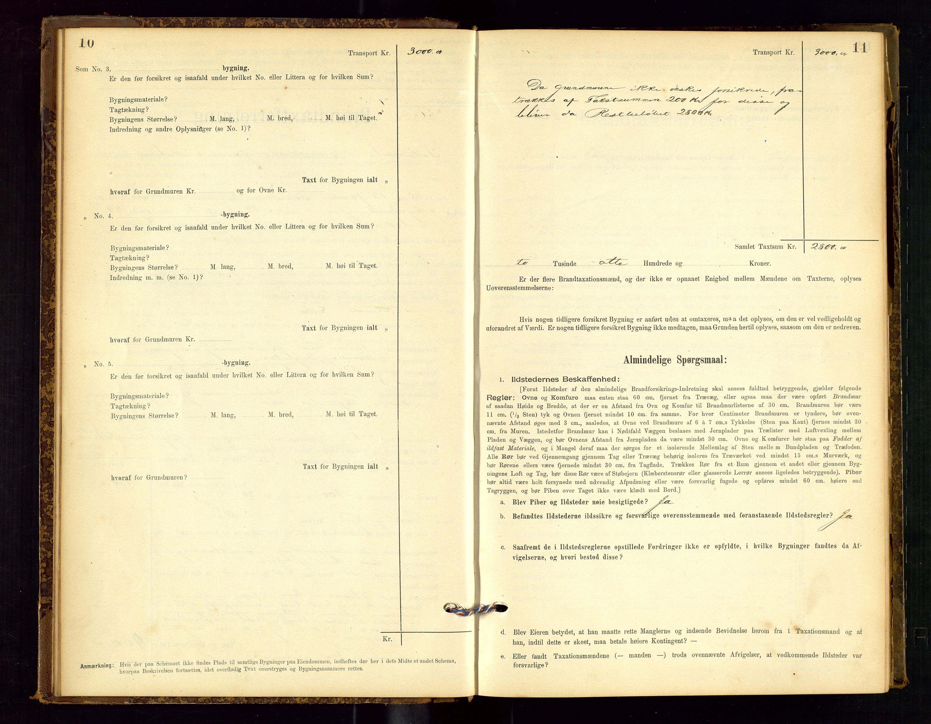 Sokndal lensmannskontor, AV/SAST-A-100417/Gob/L0001: "Brandtaxt-Protokol", 1895-1902, p. 10-11