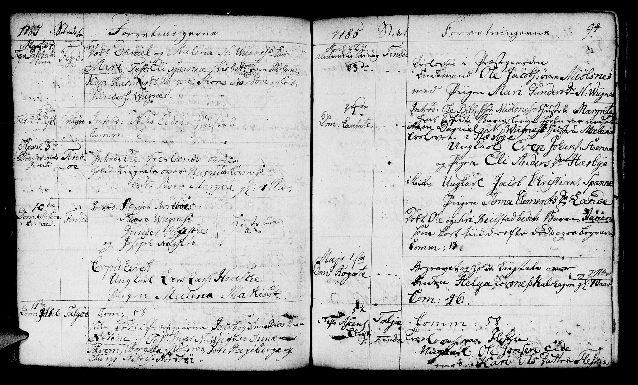 Finnøy sokneprestkontor, AV/SAST-A-101825/H/Ha/Haa/L0005: Parish register (official) no. A 5, 1773-1816, p. 94