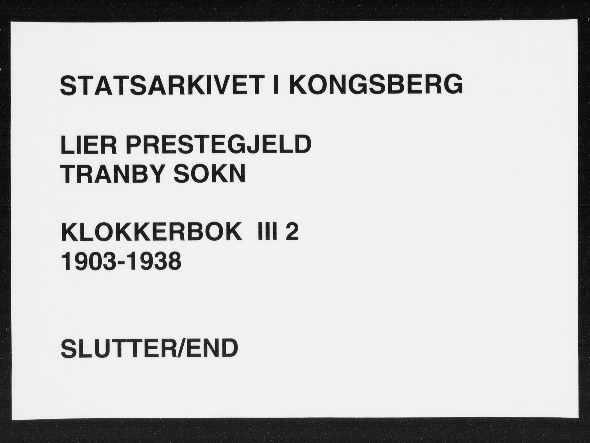 Lier kirkebøker, AV/SAKO-A-230/G/Gc/L0002: Parish register (copy) no. III 2, 1903-1938