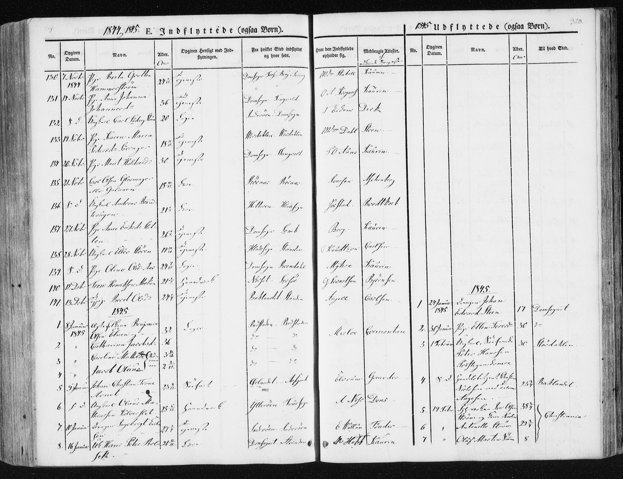 Ministerialprotokoller, klokkerbøker og fødselsregistre - Sør-Trøndelag, AV/SAT-A-1456/602/L0110: Parish register (official) no. 602A08, 1840-1854, p. 320