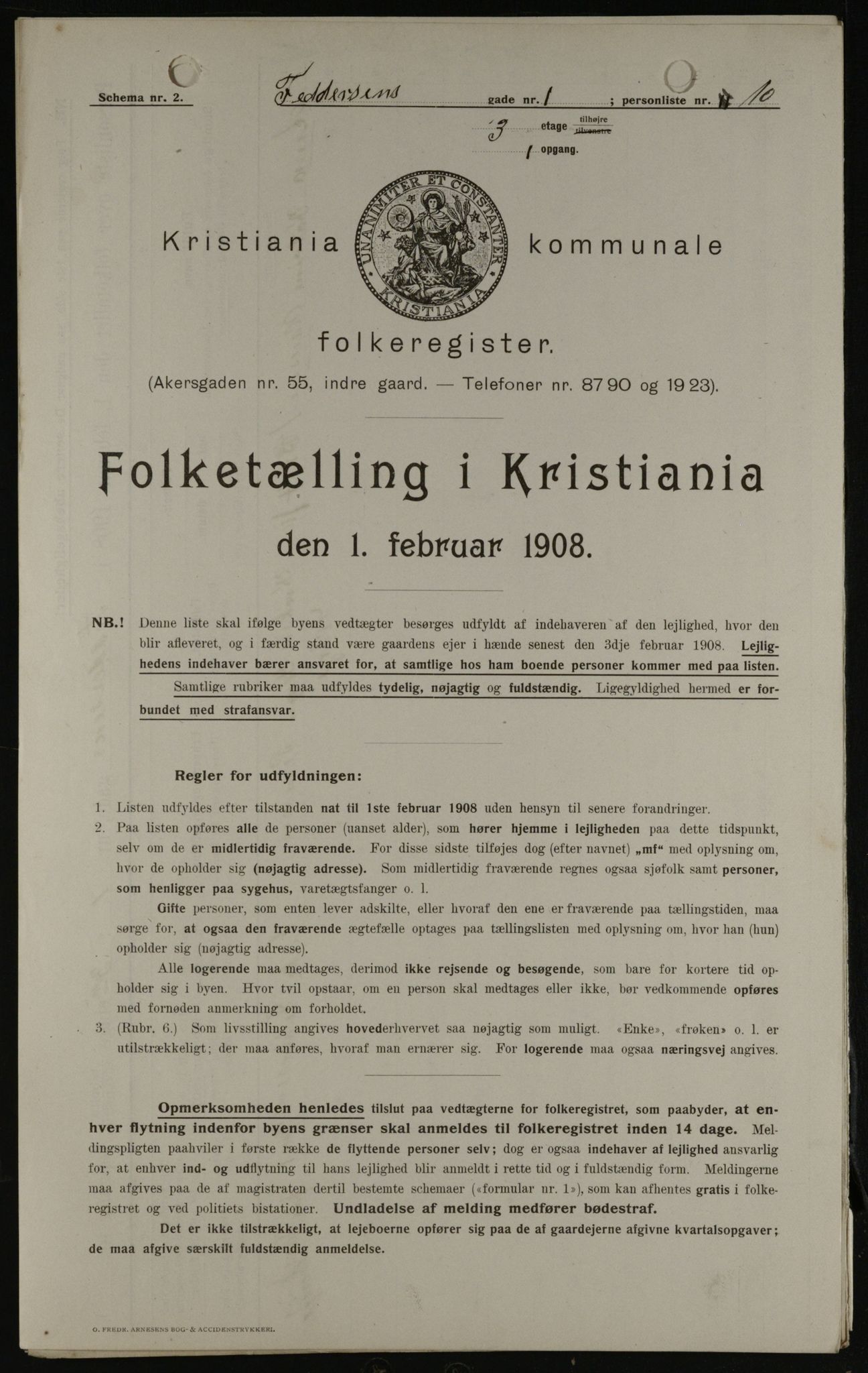 OBA, Municipal Census 1908 for Kristiania, 1908, p. 21822