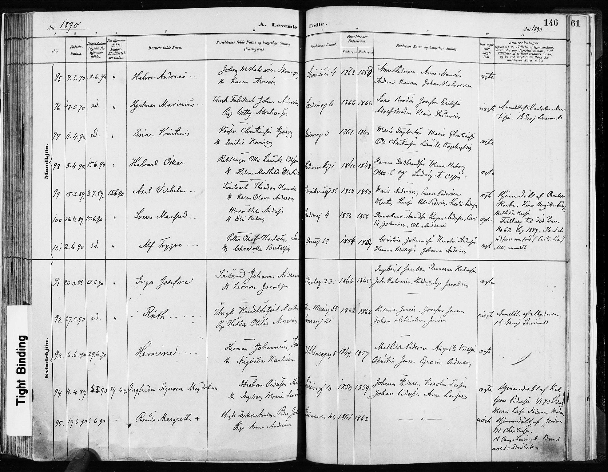 Kampen prestekontor Kirkebøker, SAO/A-10853/F/Fa/L0003: Parish register (official) no. I 3, 1886-1892, p. 146