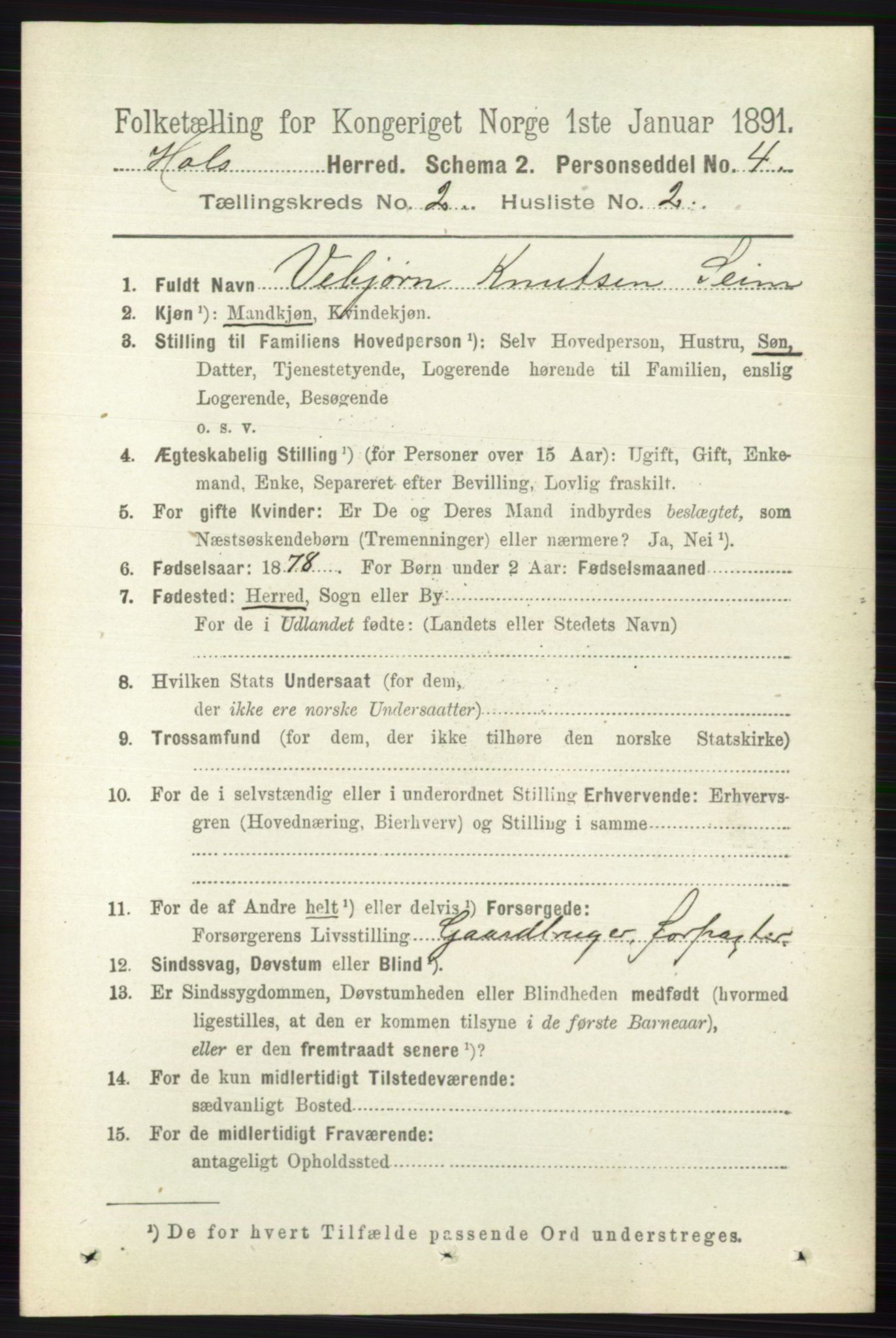 RA, 1891 census for 0620 Hol, 1891, p. 347