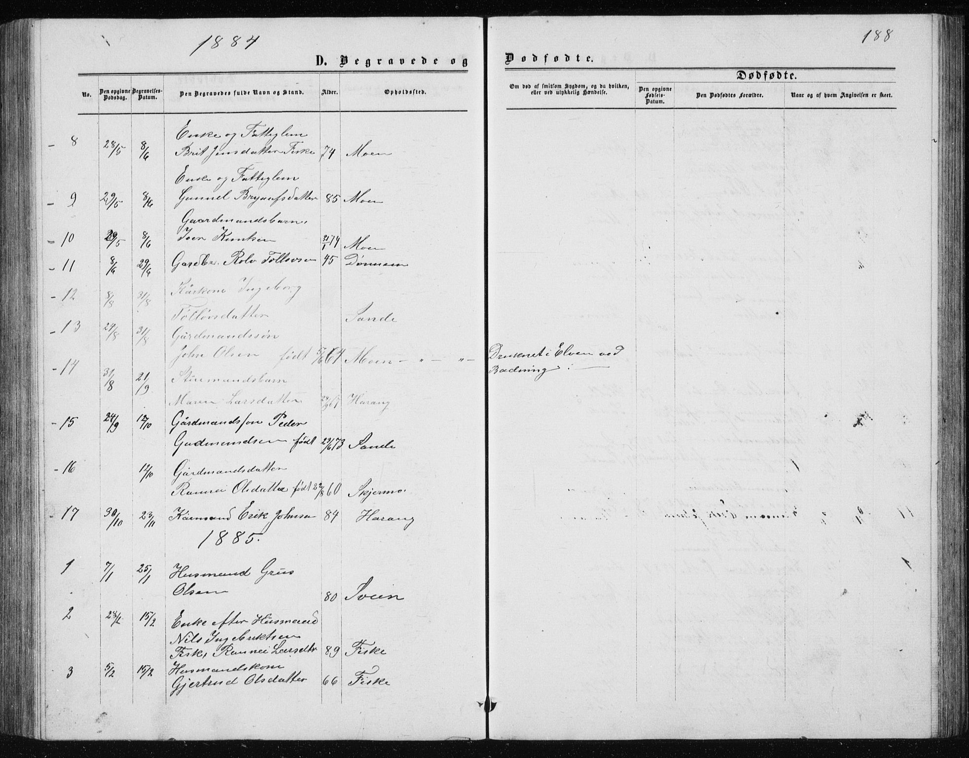 Ministerialprotokoller, klokkerbøker og fødselsregistre - Møre og Romsdal, AV/SAT-A-1454/597/L1064: Parish register (copy) no. 597C01, 1866-1898, p. 188