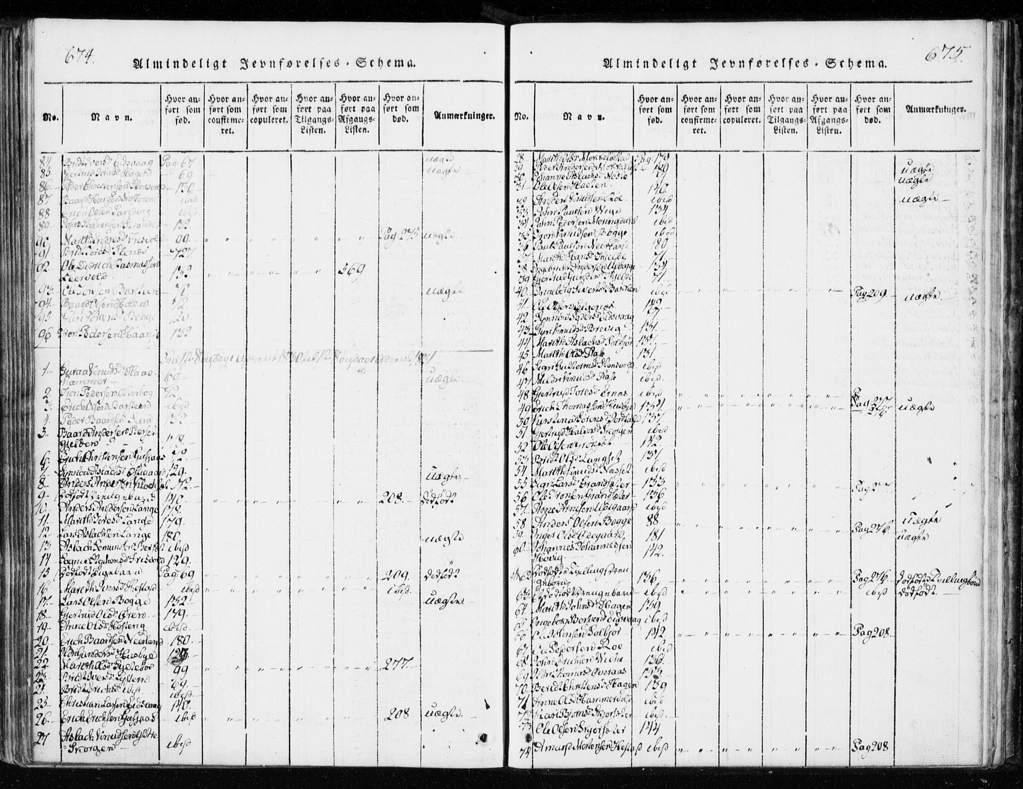 Ministerialprotokoller, klokkerbøker og fødselsregistre - Møre og Romsdal, SAT/A-1454/551/L0623: Parish register (official) no. 551A03, 1818-1831, p. 674-675