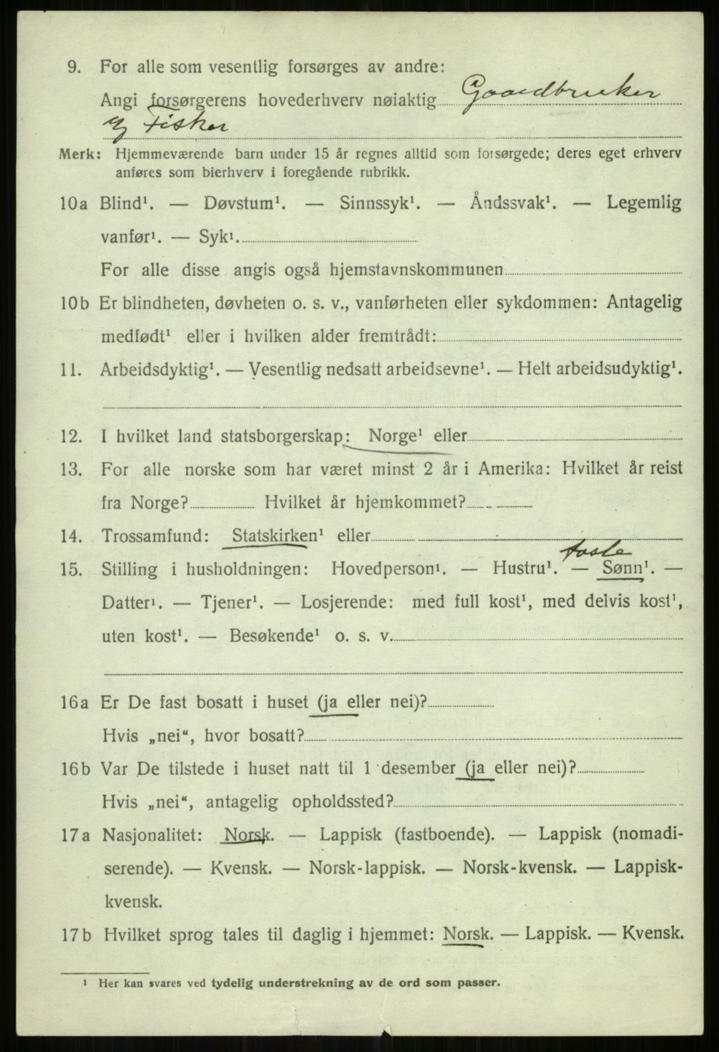 SATØ, 1920 census for Helgøy, 1920, p. 1929