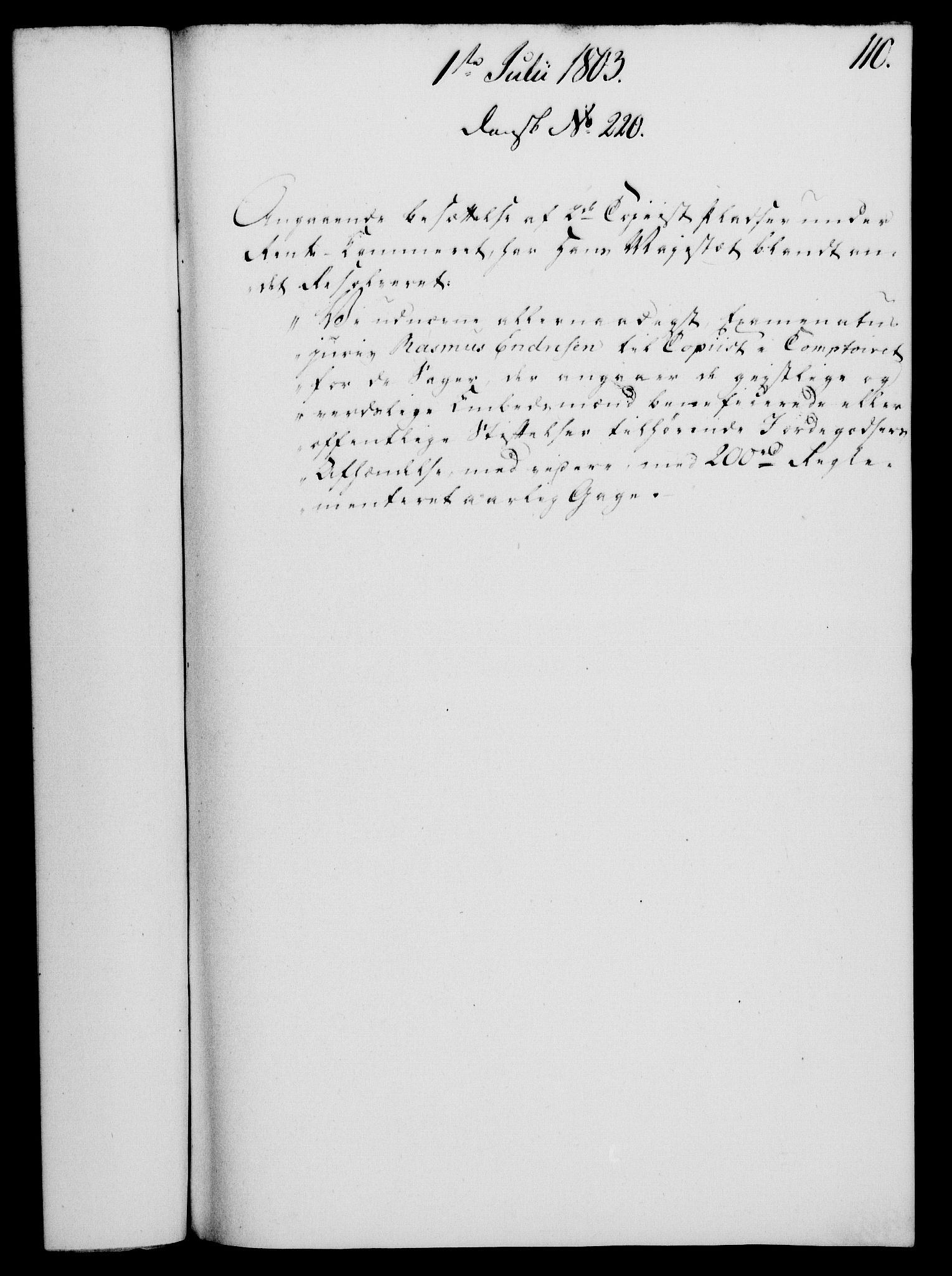 Rentekammeret, Kammerkanselliet, RA/EA-3111/G/Gf/Gfa/L0085: Norsk relasjons- og resolusjonsprotokoll (merket RK 52.85), 1803, p. 626