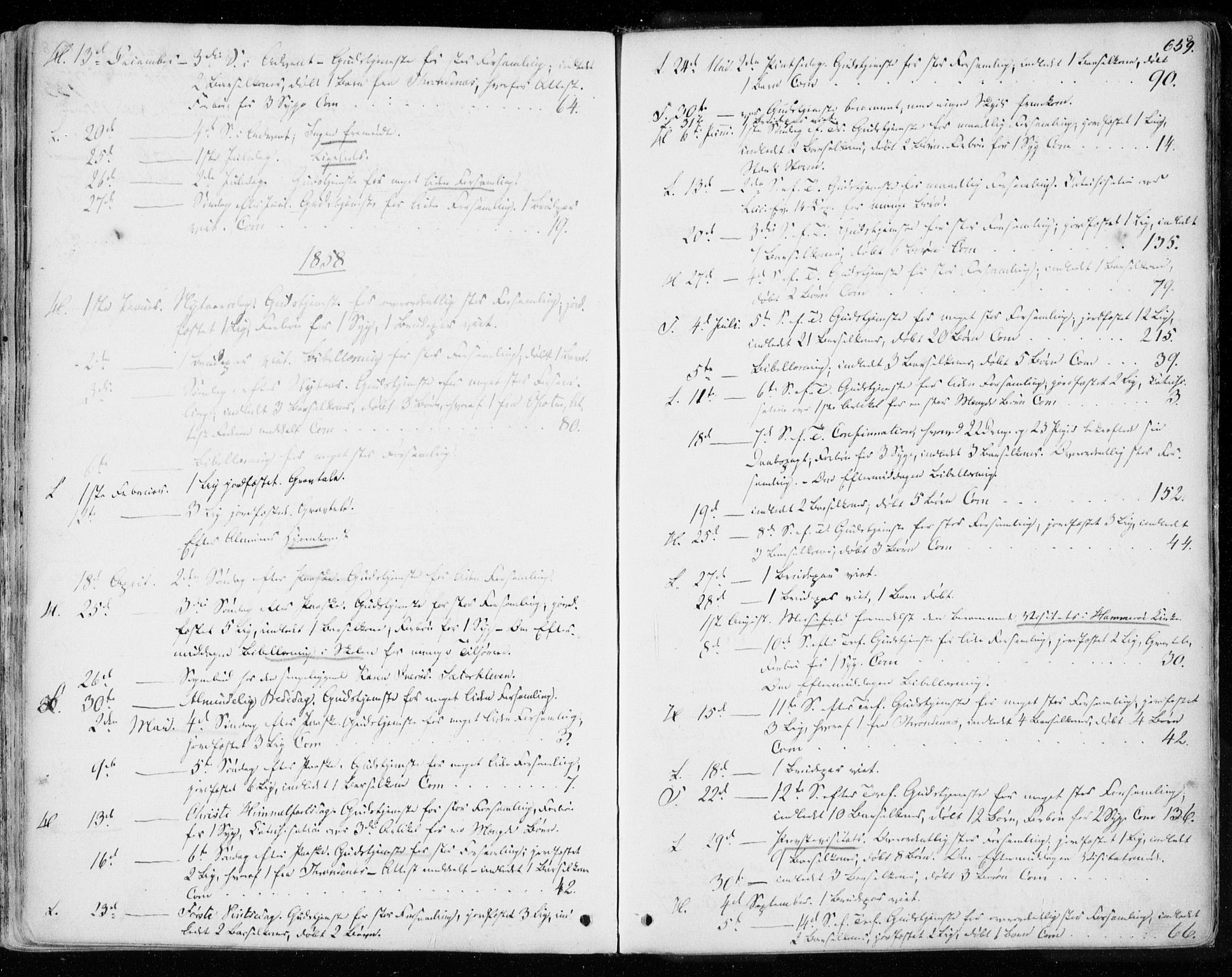 Ministerialprotokoller, klokkerbøker og fødselsregistre - Nordland, SAT/A-1459/872/L1033: Parish register (official) no. 872A08, 1840-1863, p. 659