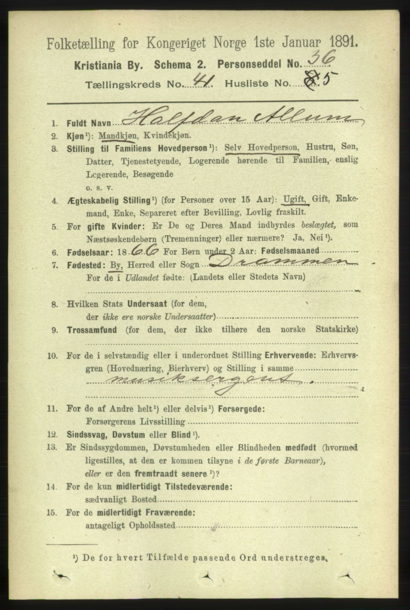 RA, 1891 census for 0301 Kristiania, 1891, p. 24113