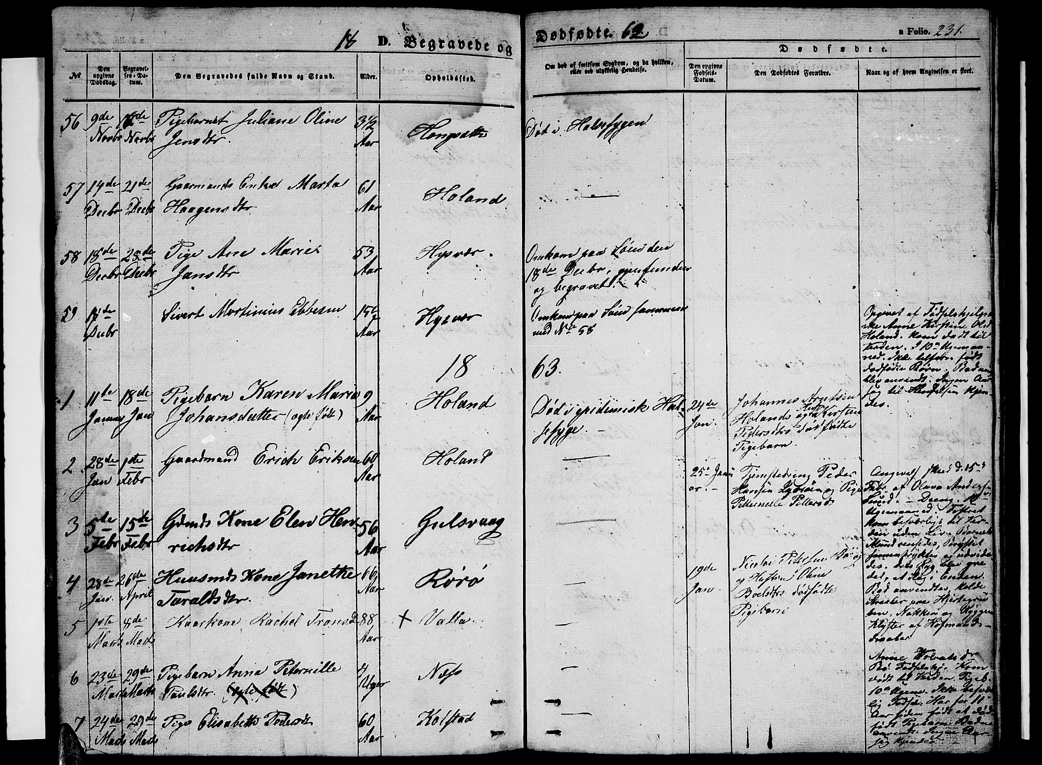 Ministerialprotokoller, klokkerbøker og fødselsregistre - Nordland, AV/SAT-A-1459/816/L0251: Parish register (copy) no. 816C01, 1852-1870, p. 231