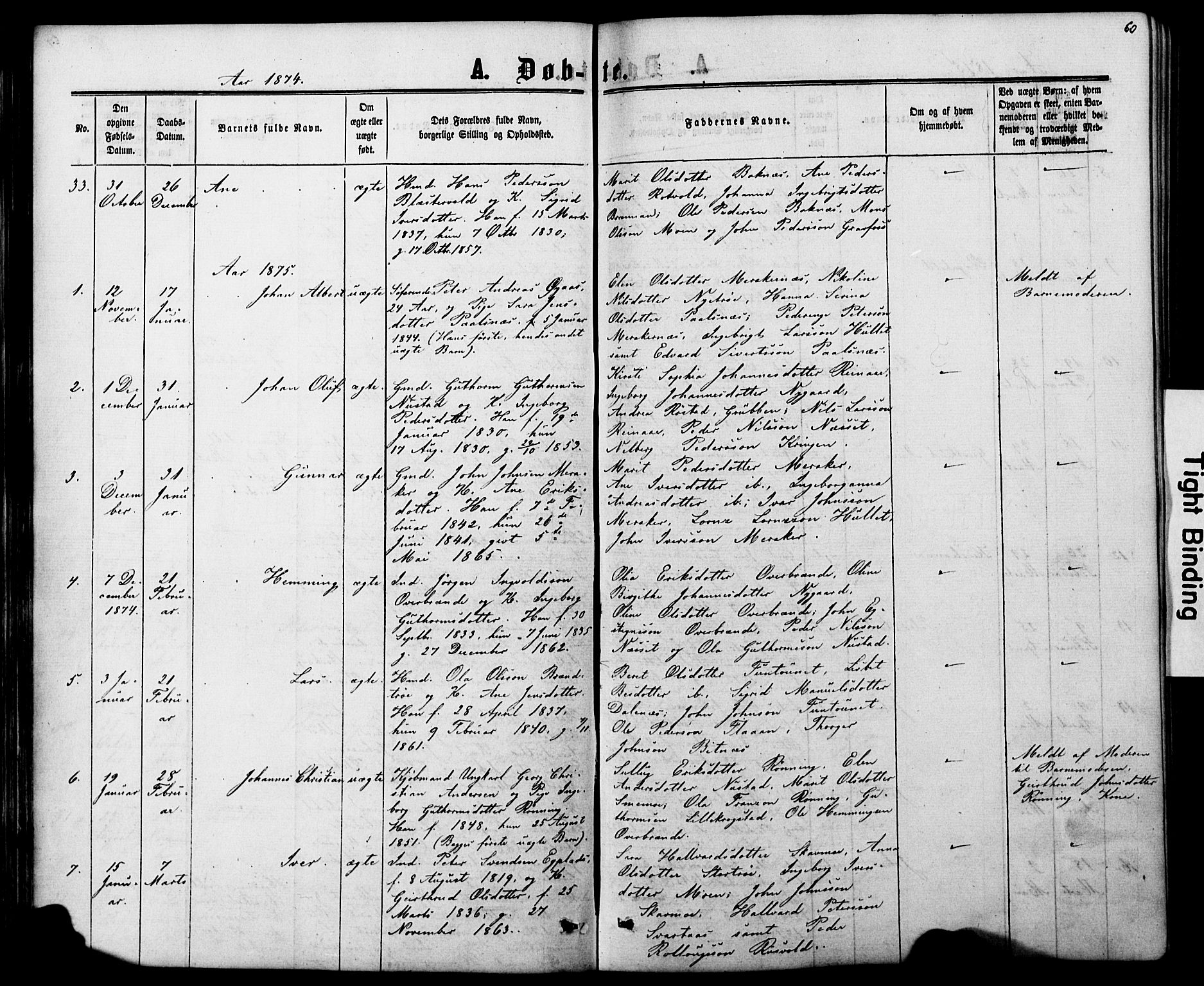 Ministerialprotokoller, klokkerbøker og fødselsregistre - Nord-Trøndelag, SAT/A-1458/706/L0049: Parish register (copy) no. 706C01, 1864-1895, p. 60