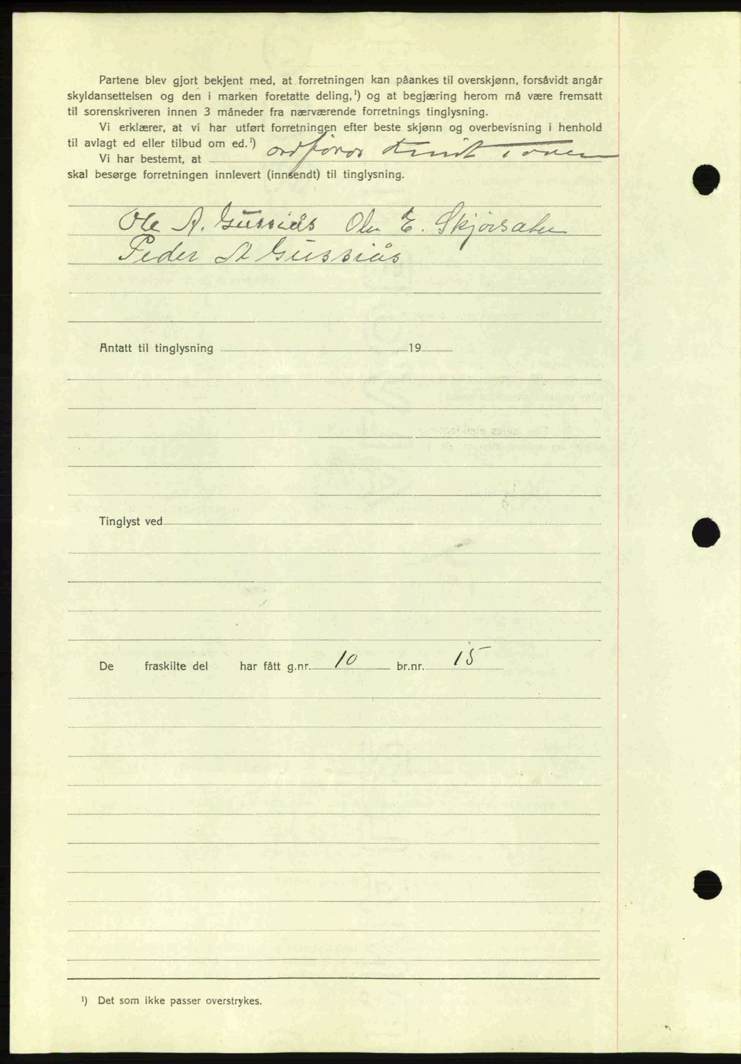 Romsdal sorenskriveri, AV/SAT-A-4149/1/2/2C: Mortgage book no. A10, 1941-1941, Diary no: : 972/1941