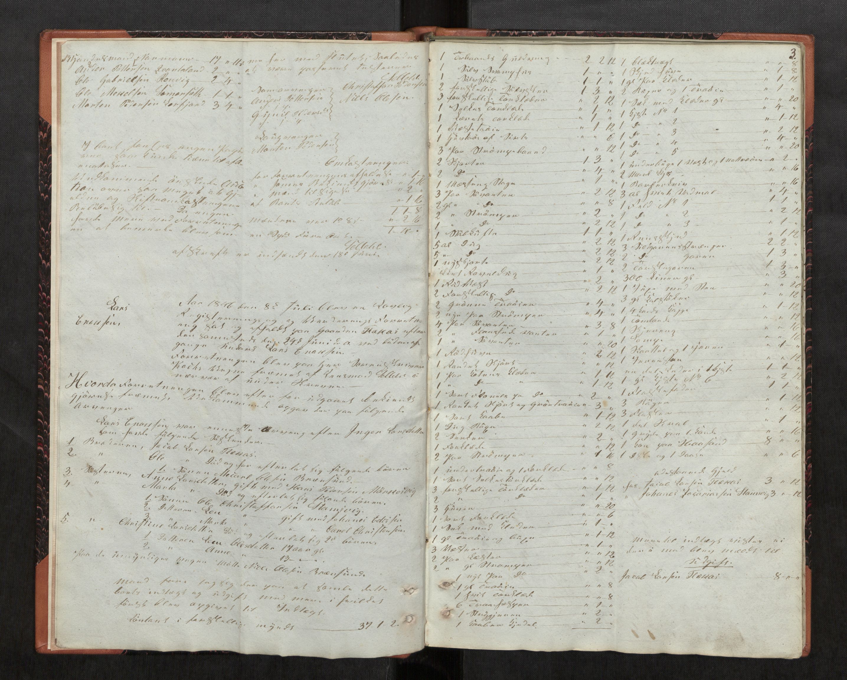 Salten sorenskriveri, AV/SAT-A-4578/1/3/3C/L0002: Skifteregistreringsprotokoll, 1846-1851, p. 3