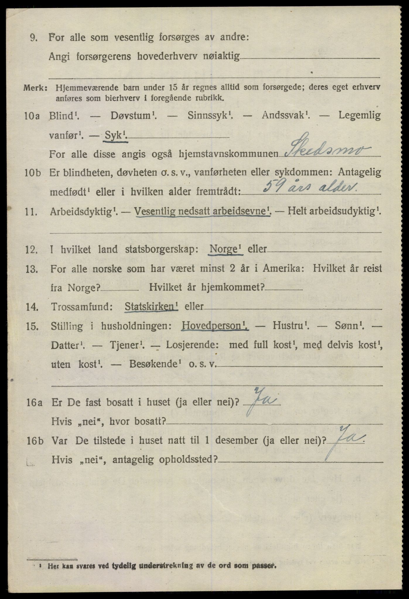 SAO, 1920 census for Skedsmo, 1920, p. 5802