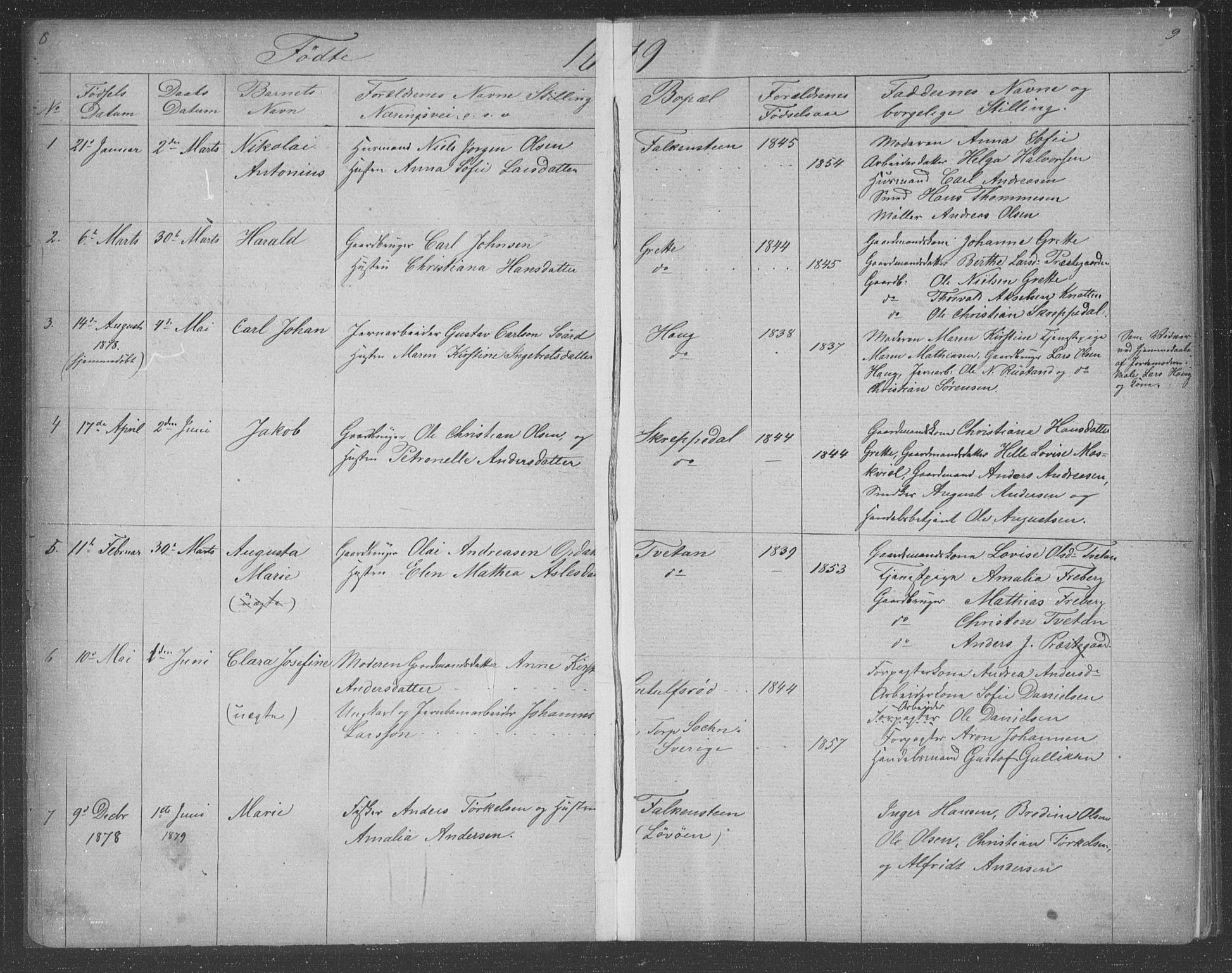 Borre kirkebøker, AV/SAKO-A-338/G/Gb/L0002: Parish register (copy) no. II 2, 1878-1892, p. 8-9