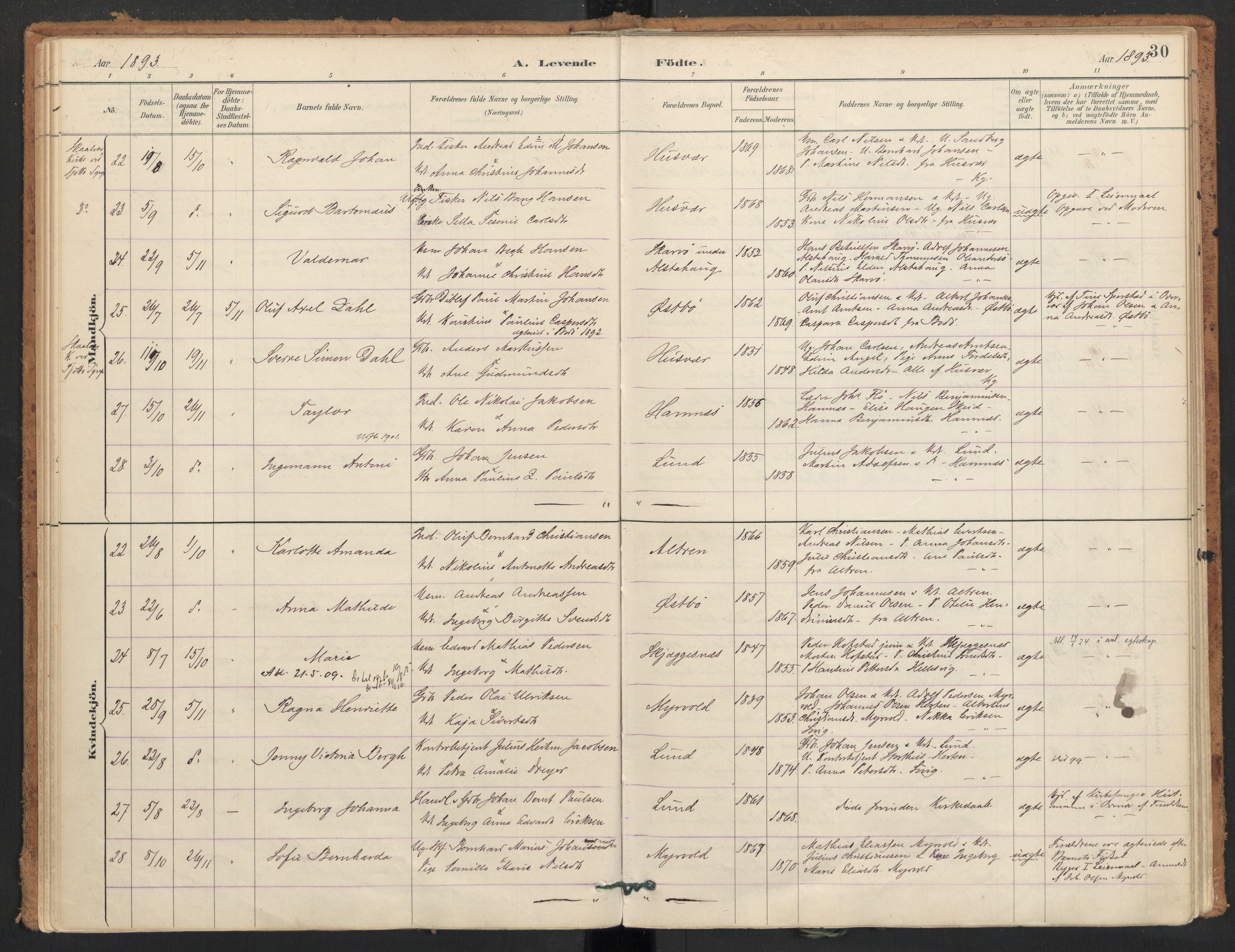 Ministerialprotokoller, klokkerbøker og fødselsregistre - Nordland, SAT/A-1459/830/L0453: Parish register (official) no. 830A17, 1886-1911, p. 30