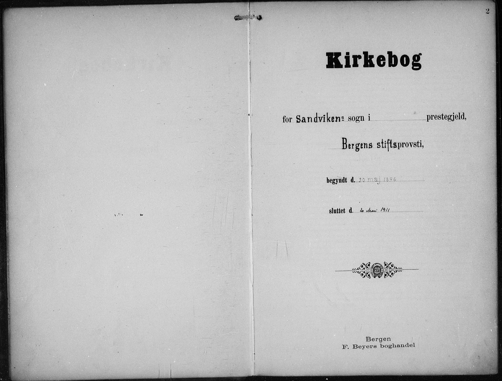 Sandviken Sokneprestembete, AV/SAB-A-77601/H/Ha/L0014: Parish register (official) no. D 1, 1896-1911, p. 2