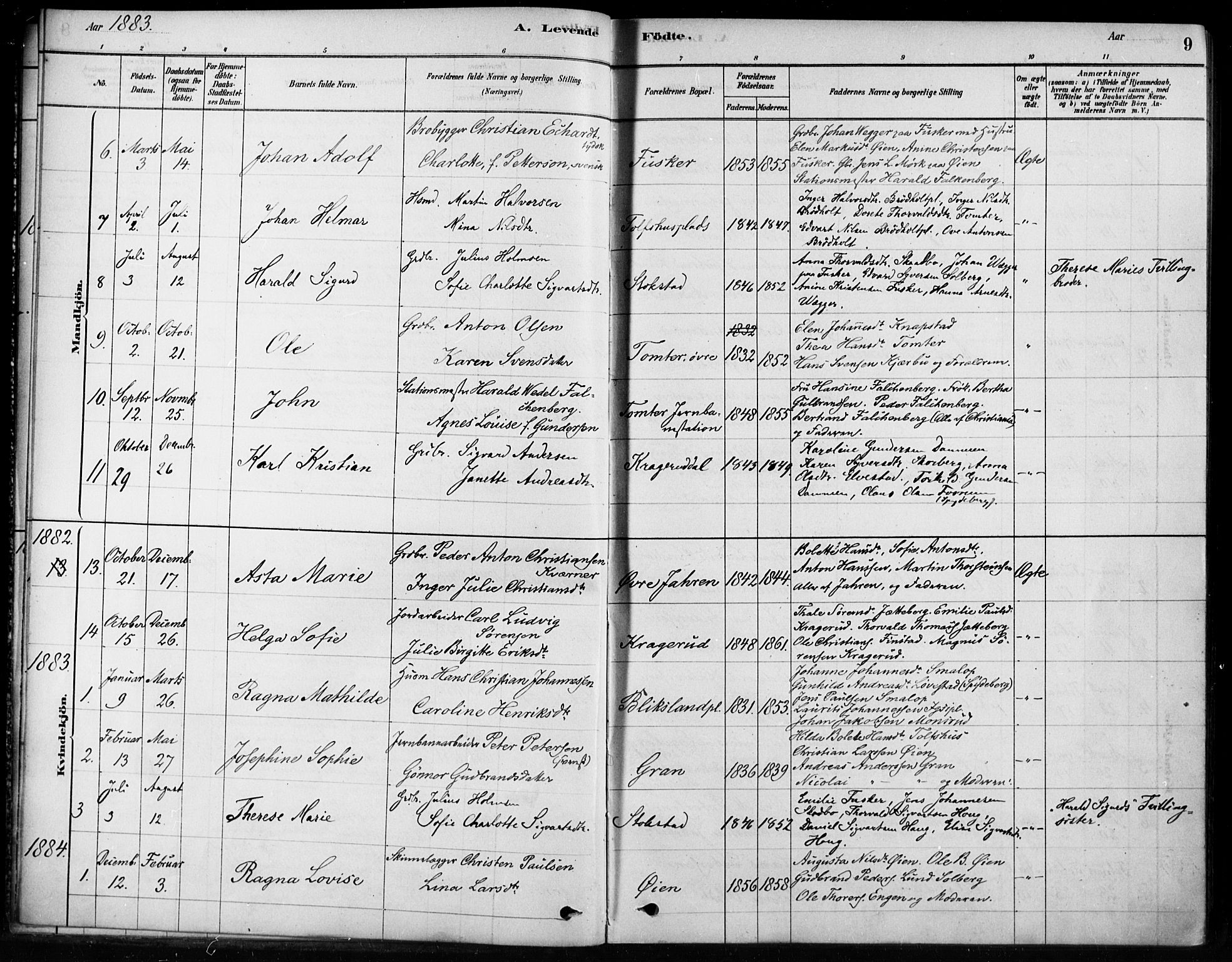 Hobøl prestekontor Kirkebøker, SAO/A-2002/F/Fb/L0001: Parish register (official) no. II 1, 1878-1904, p. 9