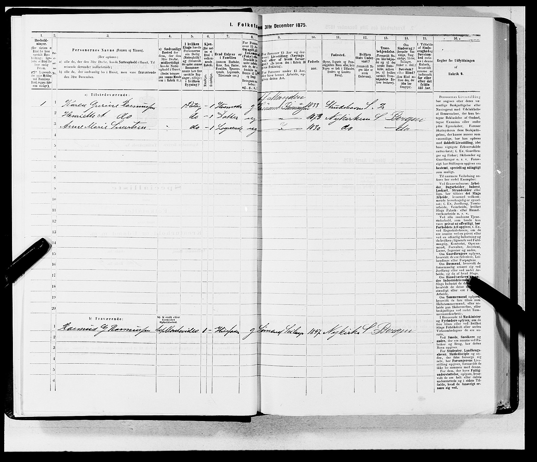 SAB, 1875 census for 1301 Bergen, 1875, p. 18