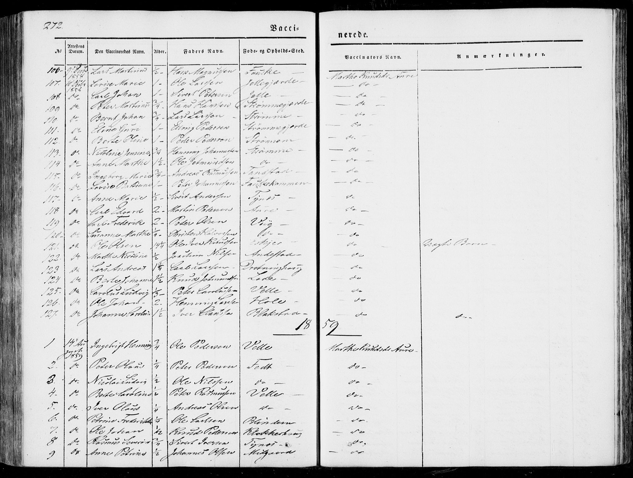 Ministerialprotokoller, klokkerbøker og fødselsregistre - Møre og Romsdal, SAT/A-1454/522/L0313: Parish register (official) no. 522A08, 1852-1862, p. 272