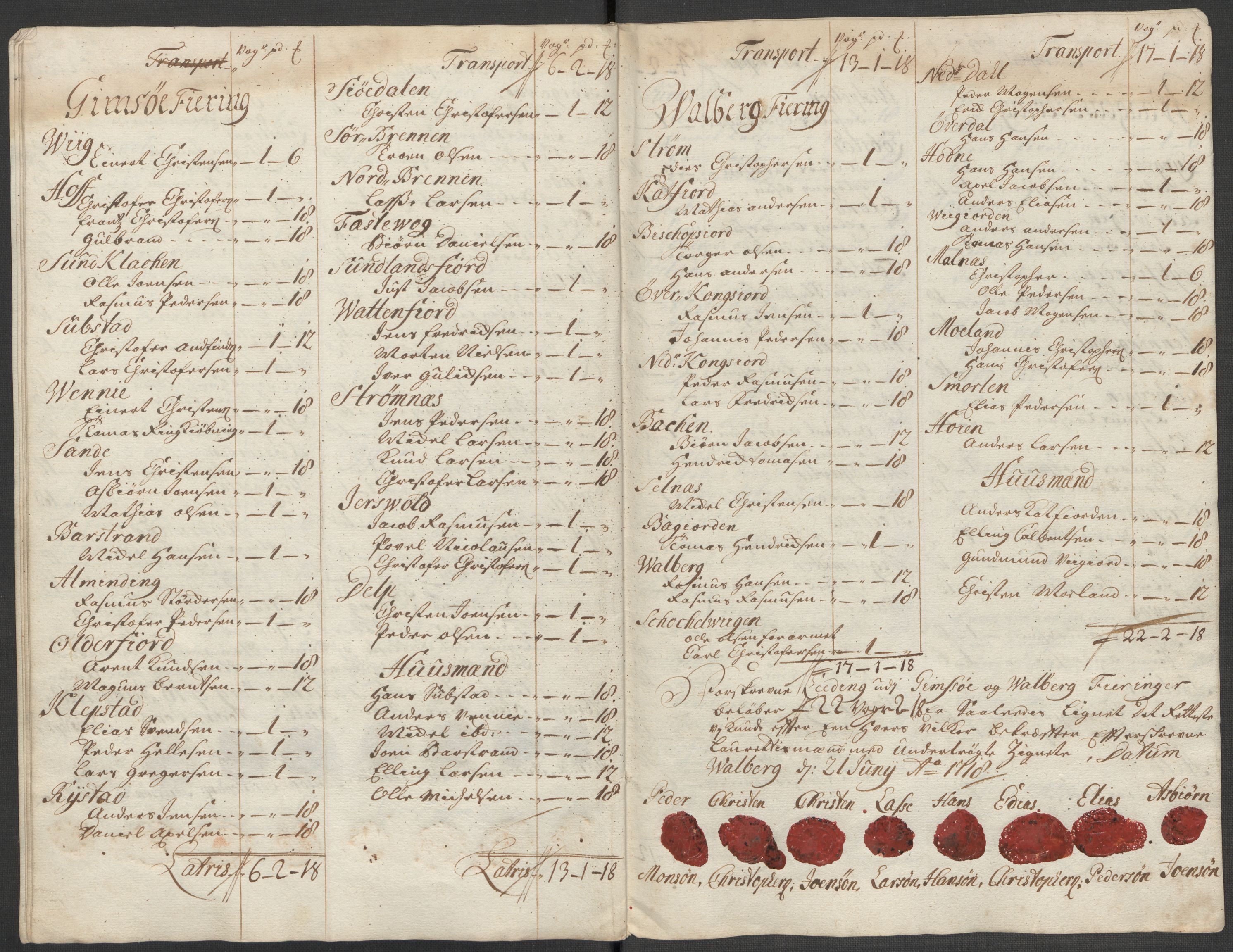 Rentekammeret inntil 1814, Reviderte regnskaper, Fogderegnskap, AV/RA-EA-4092/R67/L4684: Fogderegnskap Vesterålen, Andenes og Lofoten, 1718, p. 240