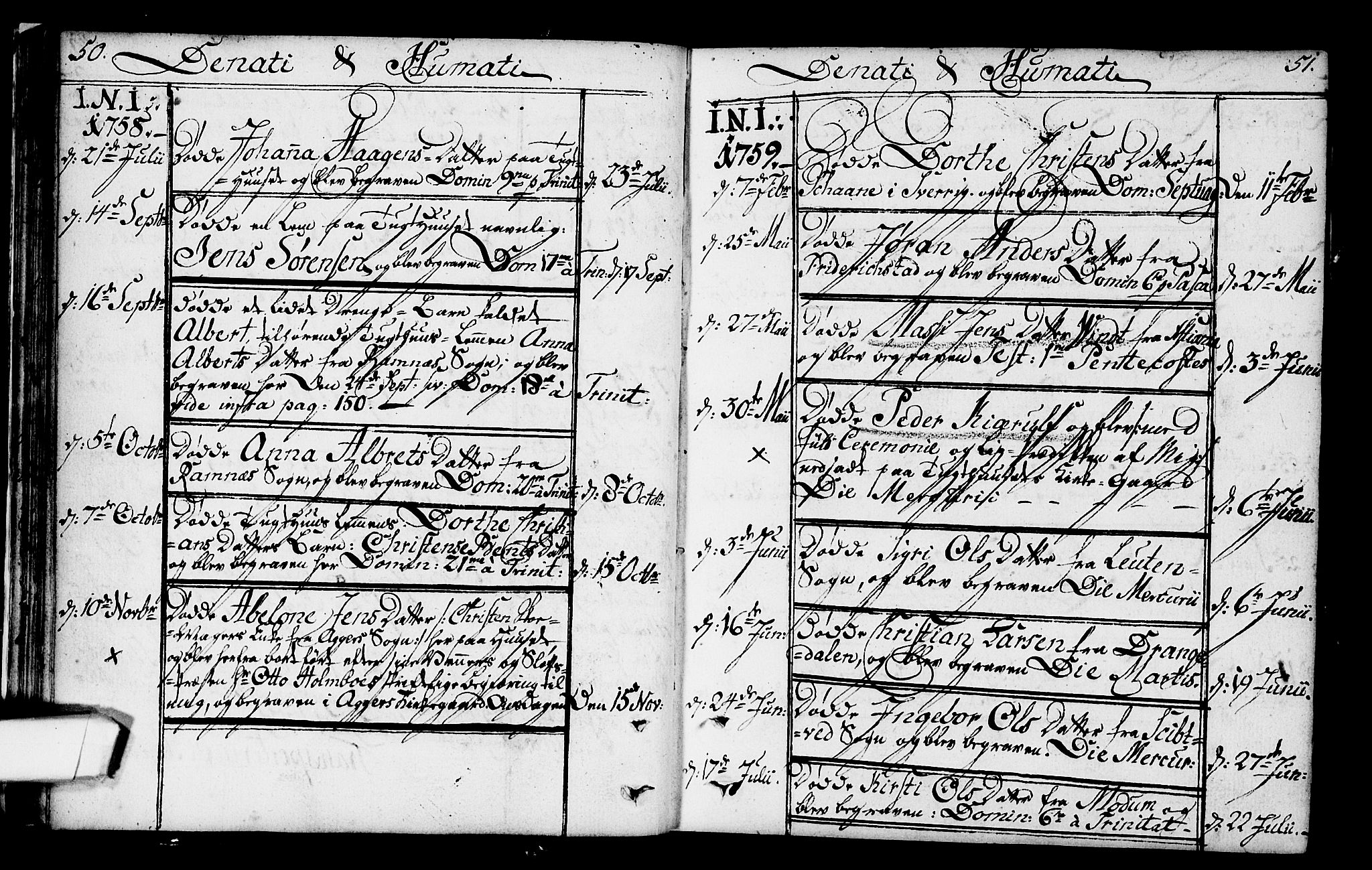 Kristiania tukthusprest Kirkebøker, SAO/A-10881/F/Fa/L0001: Parish register (official) no. 1, 1758-1828, p. 50-51