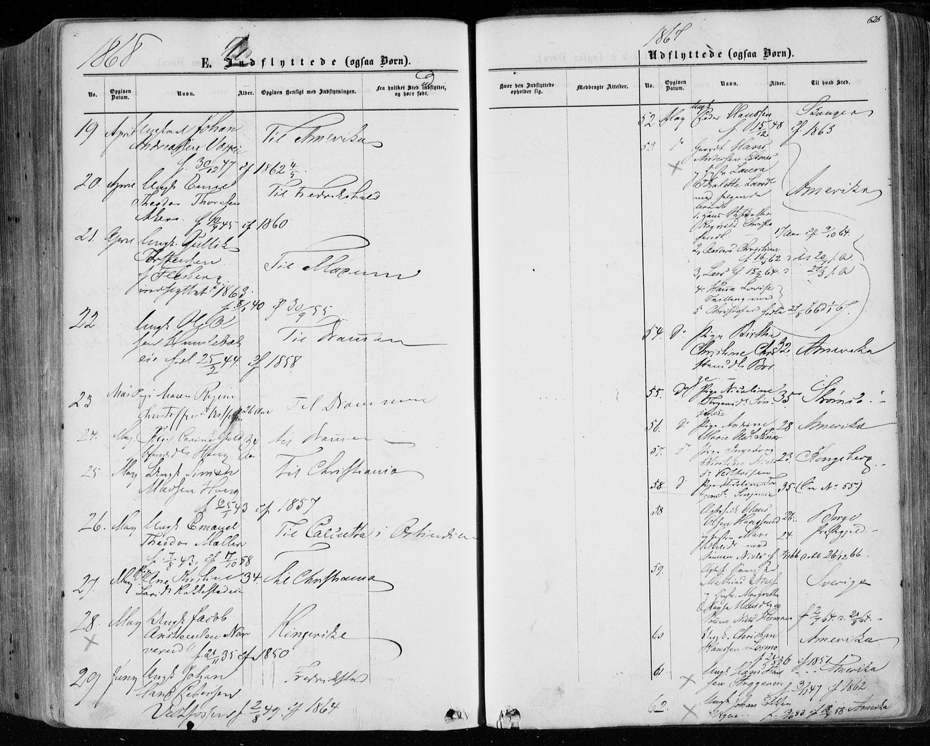 Eiker kirkebøker, AV/SAKO-A-4/F/Fa/L0016: Parish register (official) no. I 16, 1860-1868, p. 626