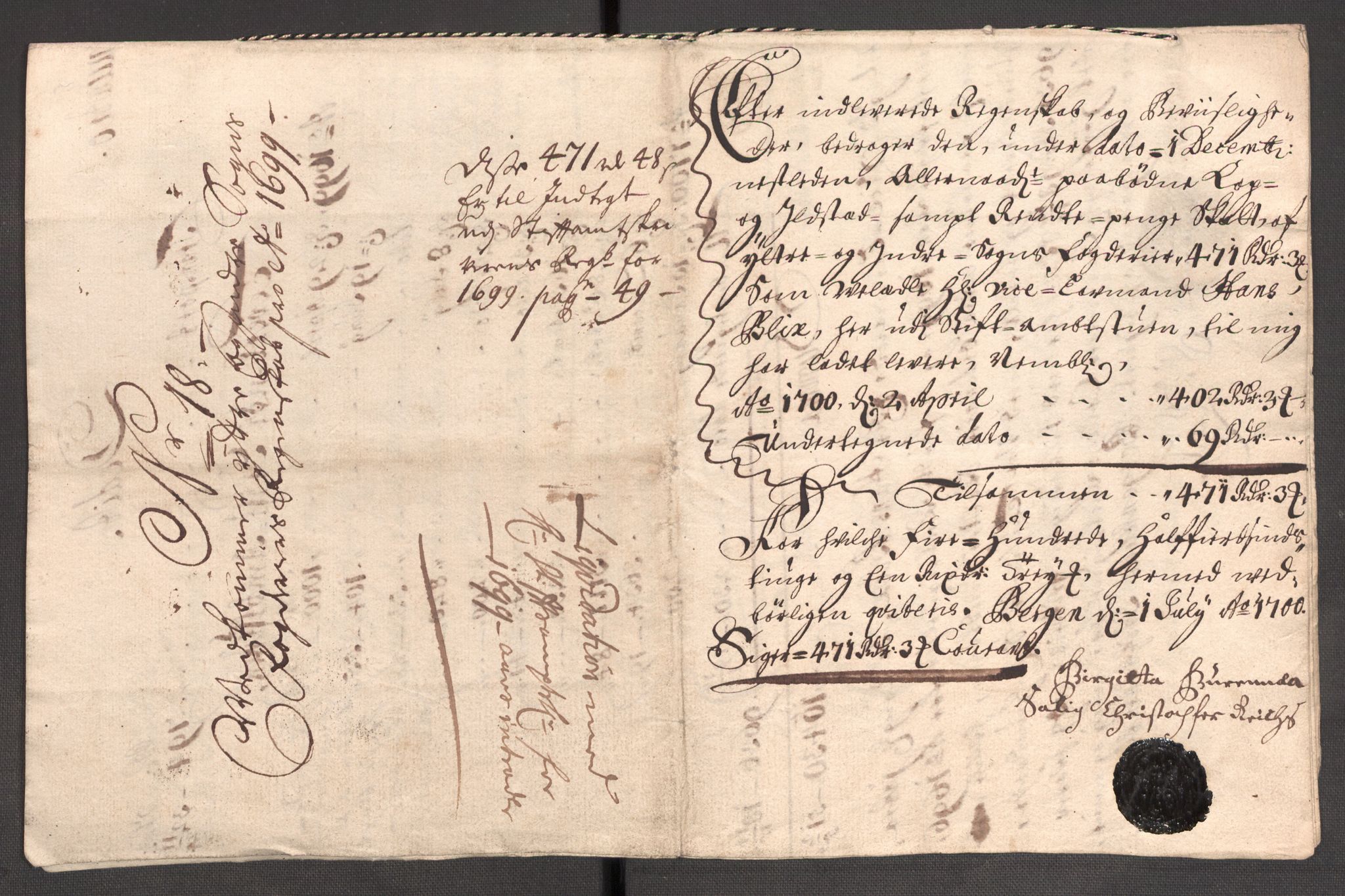 Rentekammeret inntil 1814, Reviderte regnskaper, Fogderegnskap, RA/EA-4092/R52/L3310: Fogderegnskap Sogn, 1698-1699, p. 499