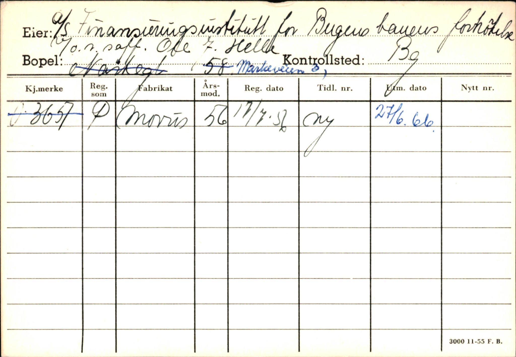 Statens vegvesen, Hordaland vegkontor, AV/SAB-A-5201/2/Hb/L0009: O-eierkort F, 1920-1971, p. 2