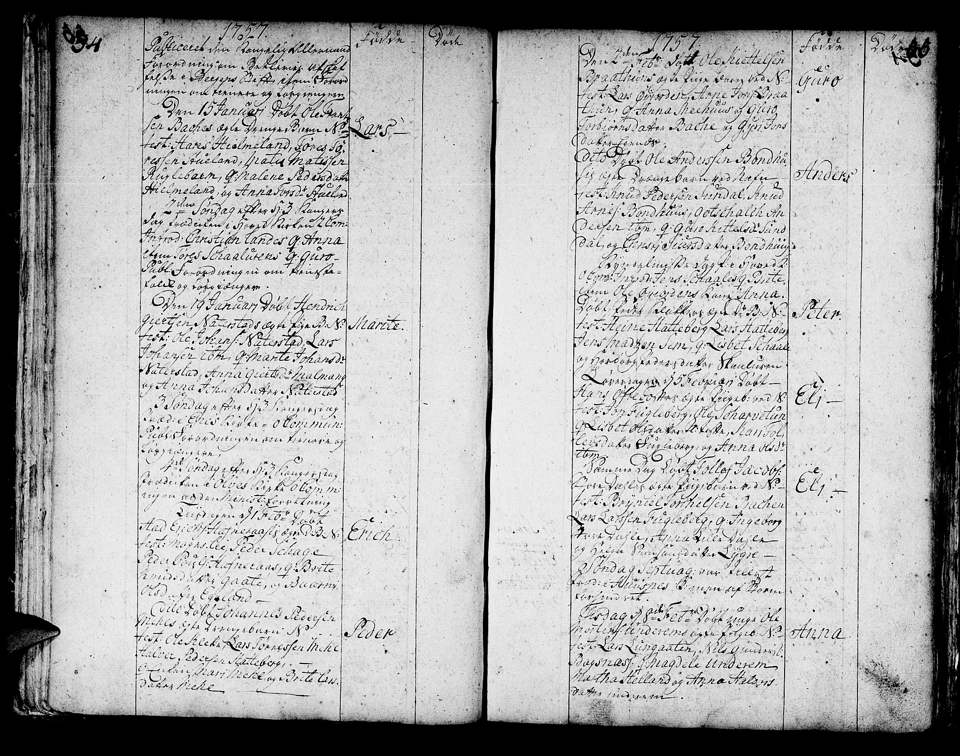 Kvinnherad sokneprestembete, AV/SAB-A-76401/H/Haa: Parish register (official) no. A 3, 1754-1777, p. 54-55