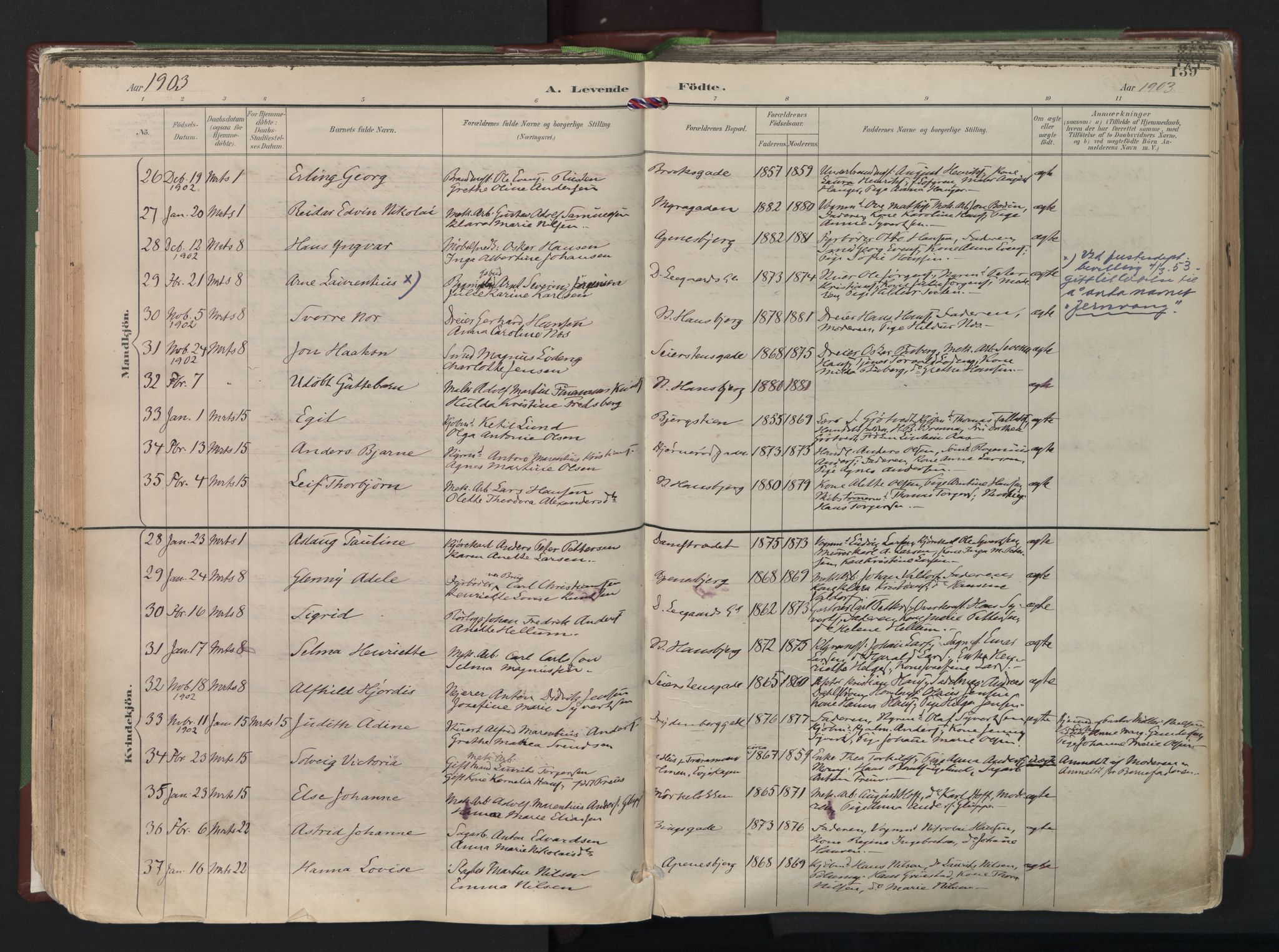 Fredrikstad domkirkes prestekontor Kirkebøker, AV/SAO-A-10906/F/Fa/L0006: Parish register (official) no. I 6, 1894-1914, p. 139