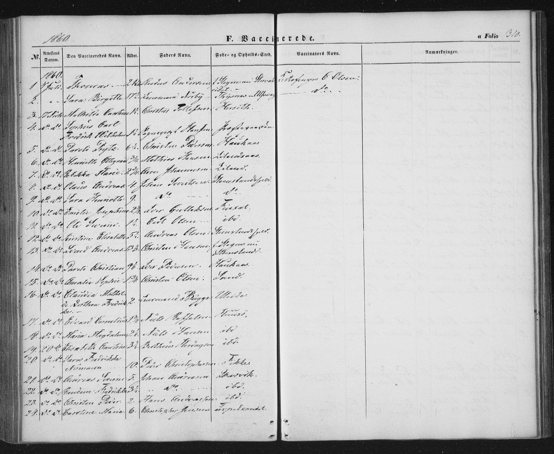 Ministerialprotokoller, klokkerbøker og fødselsregistre - Nordland, SAT/A-1459/859/L0844: Parish register (official) no. 859A04, 1849-1862, p. 310