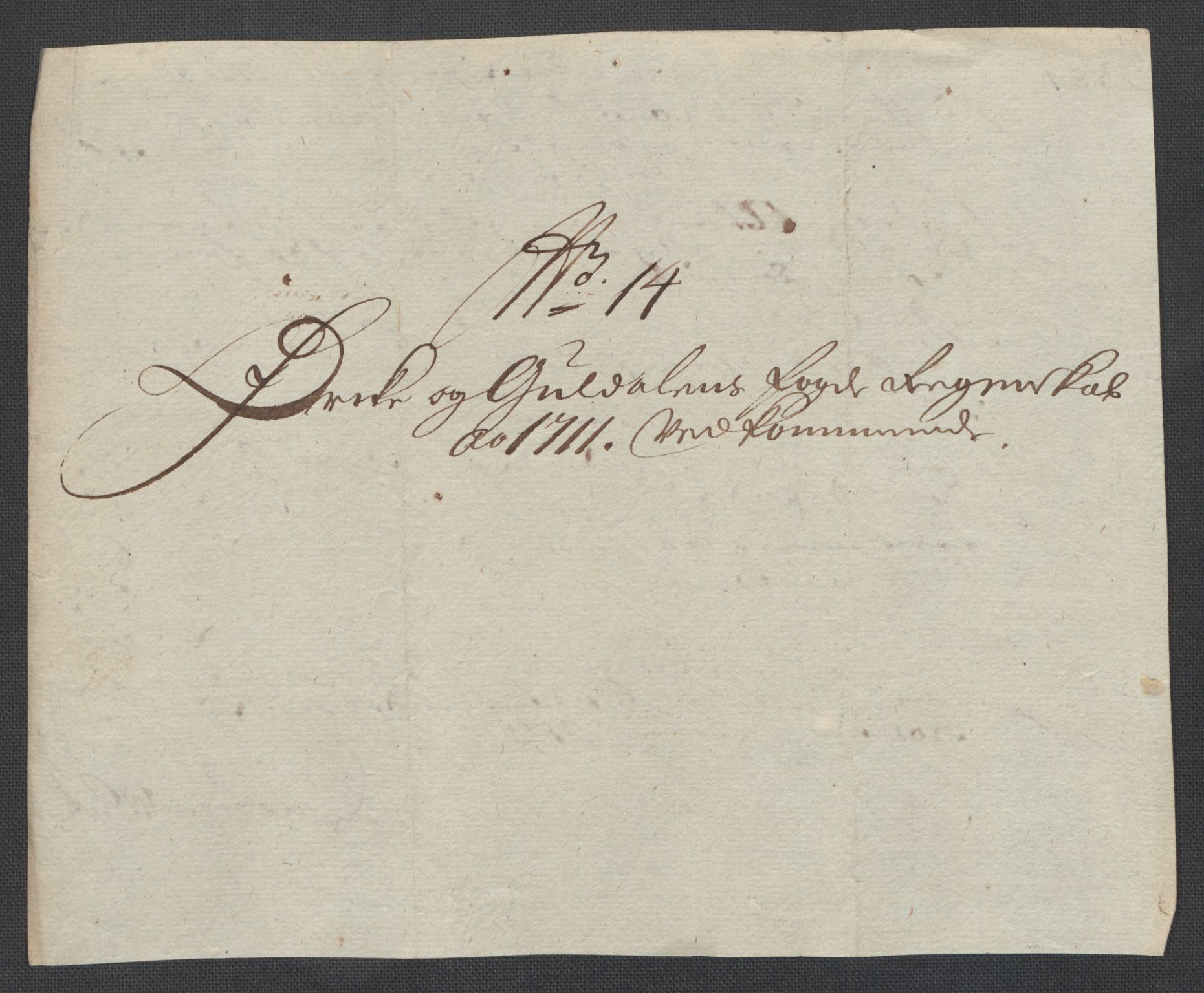 Rentekammeret inntil 1814, Reviderte regnskaper, Fogderegnskap, AV/RA-EA-4092/R60/L3962: Fogderegnskap Orkdal og Gauldal, 1711, p. 109