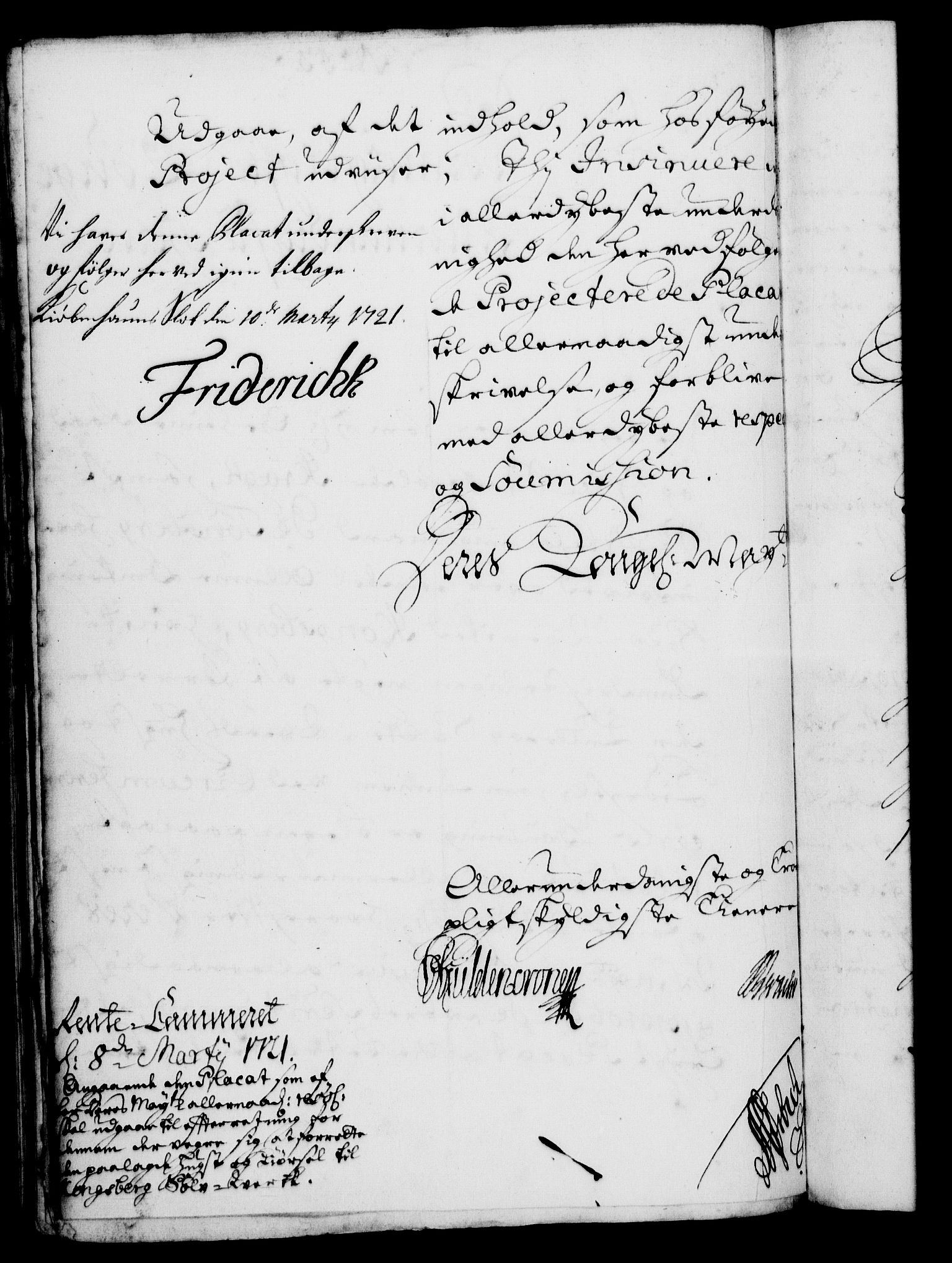 Rentekammeret, Kammerkanselliet, RA/EA-3111/G/Gf/Gfa/L0004: Norsk relasjons- og resolusjonsprotokoll (merket RK 52.4), 1721, p. 528