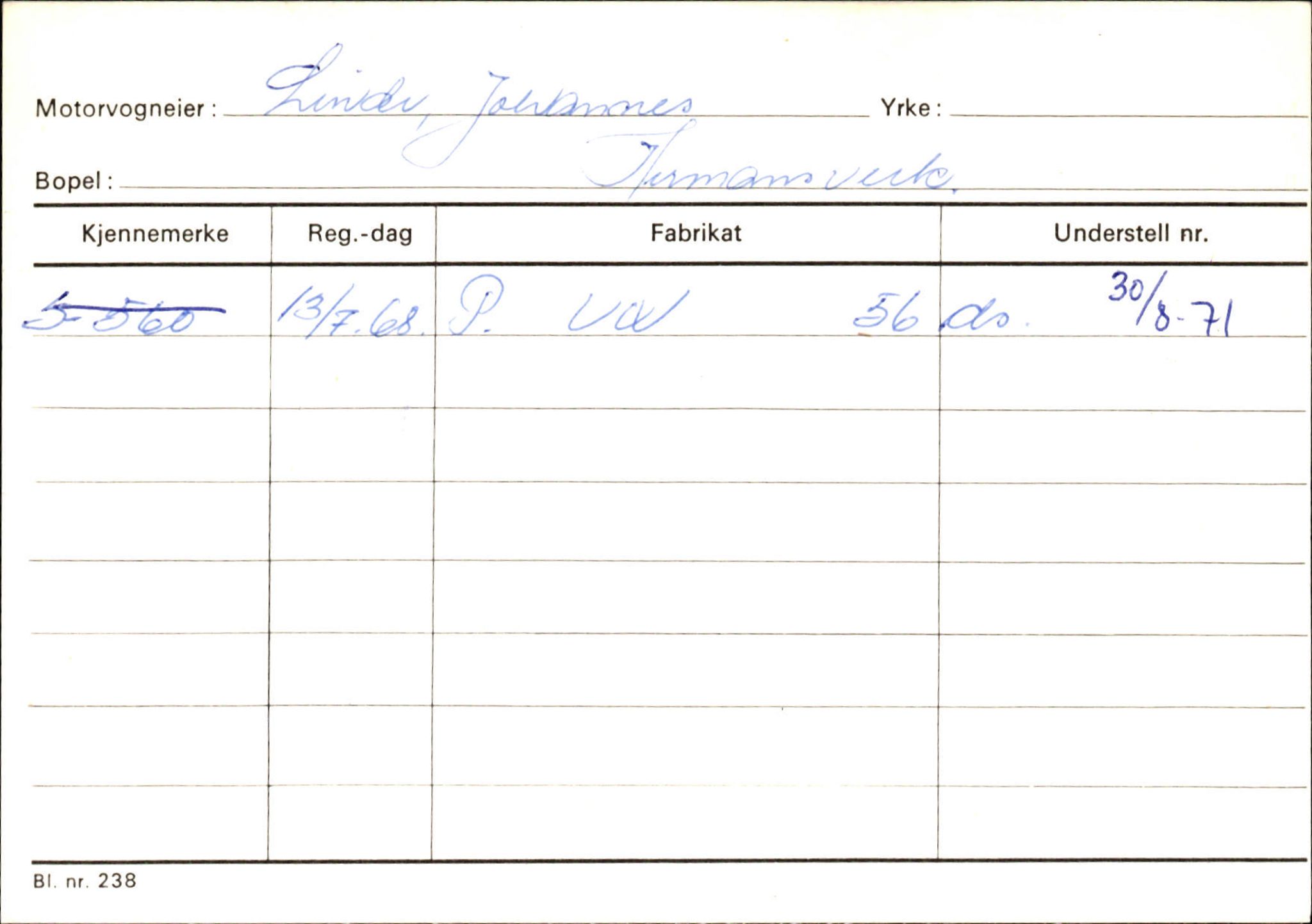 Statens vegvesen, Sogn og Fjordane vegkontor, AV/SAB-A-5301/4/F/L0126: Eigarregister Fjaler M-Å. Leikanger A-Å, 1945-1975, p. 1722