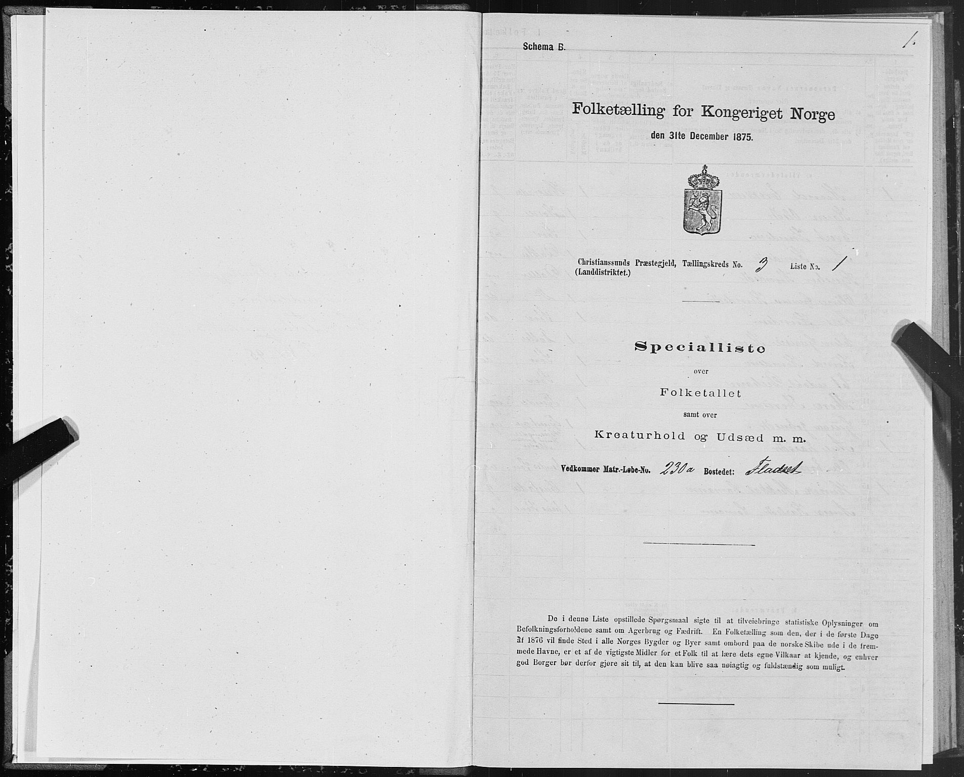 SAT, 1875 census for 1556L Kristiansund/Frei og Grip, 1875, p. 2001