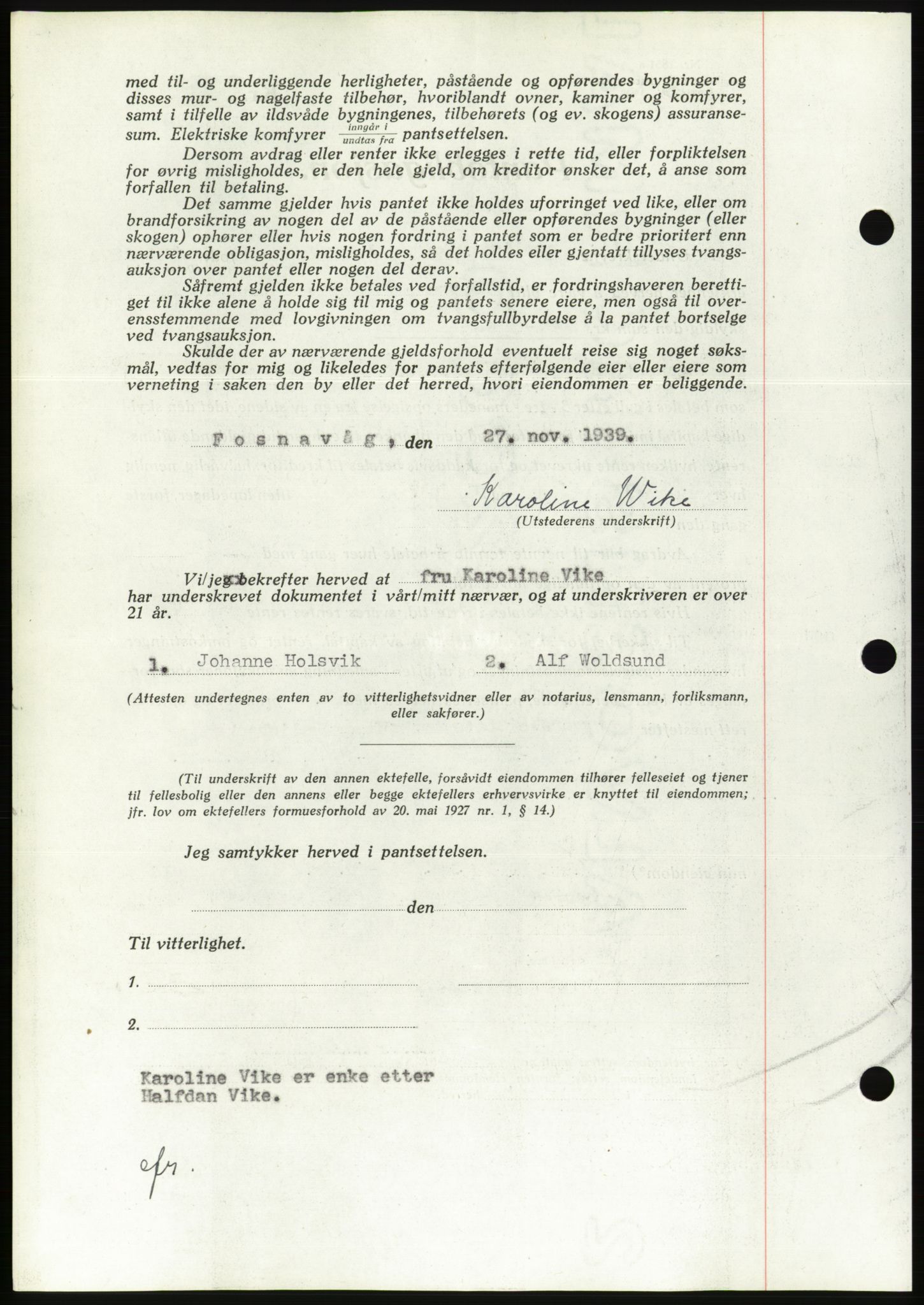 Søre Sunnmøre sorenskriveri, AV/SAT-A-4122/1/2/2C/L0069: Mortgage book no. 63, 1939-1940, Diary no: : 1755/1939