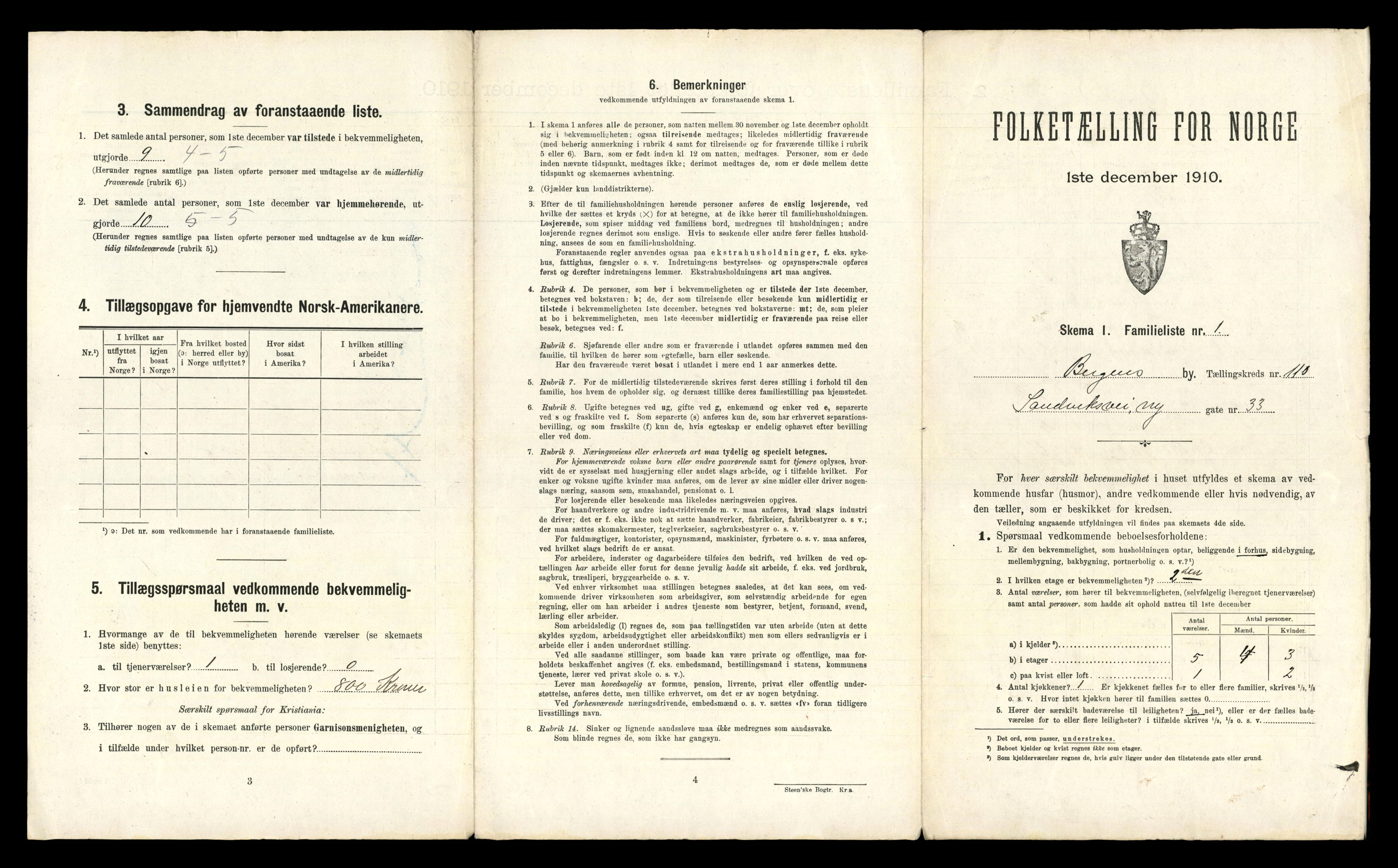 RA, 1910 census for Bergen, 1910, p. 37863