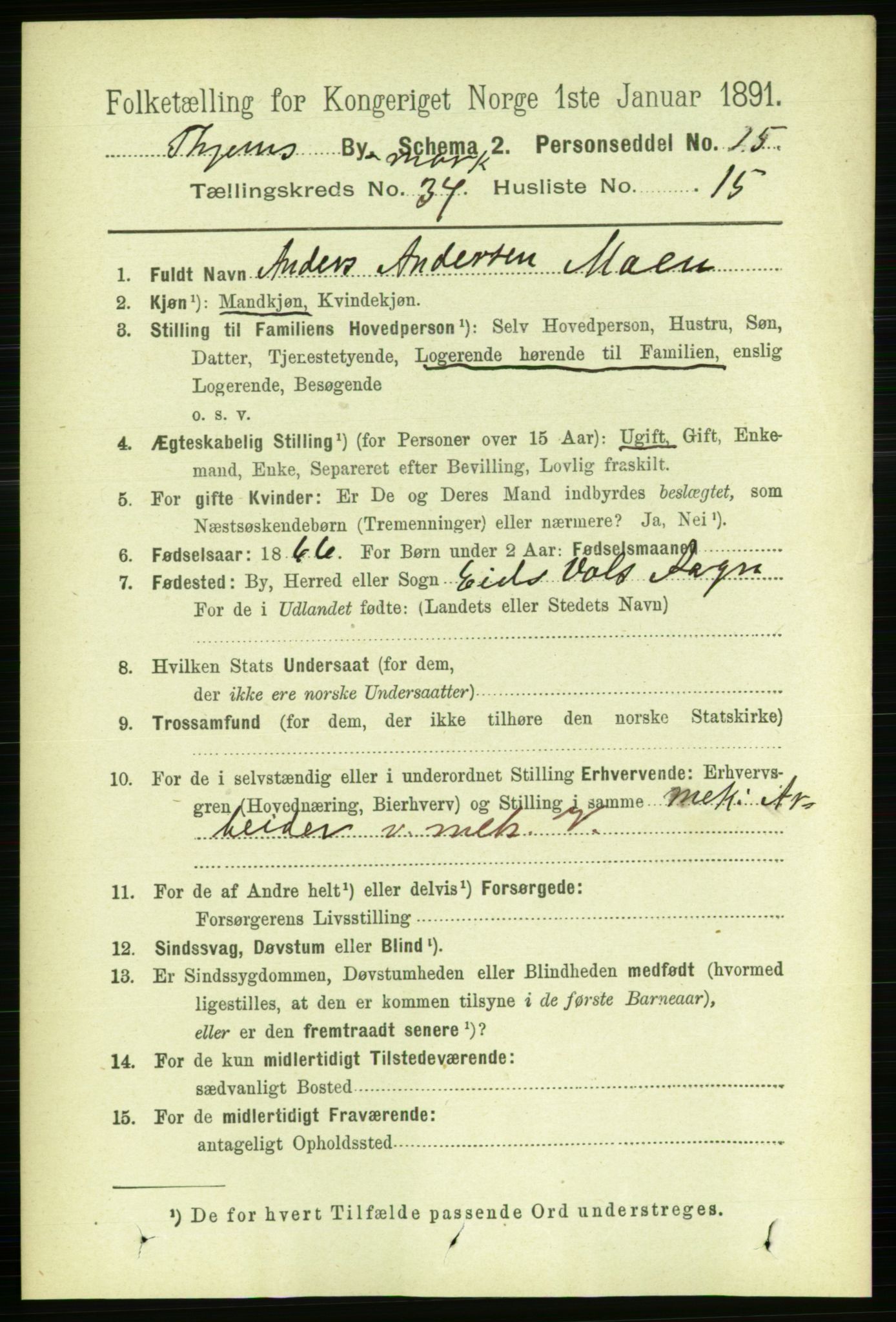 RA, 1891 census for 1601 Trondheim, 1891, p. 28228