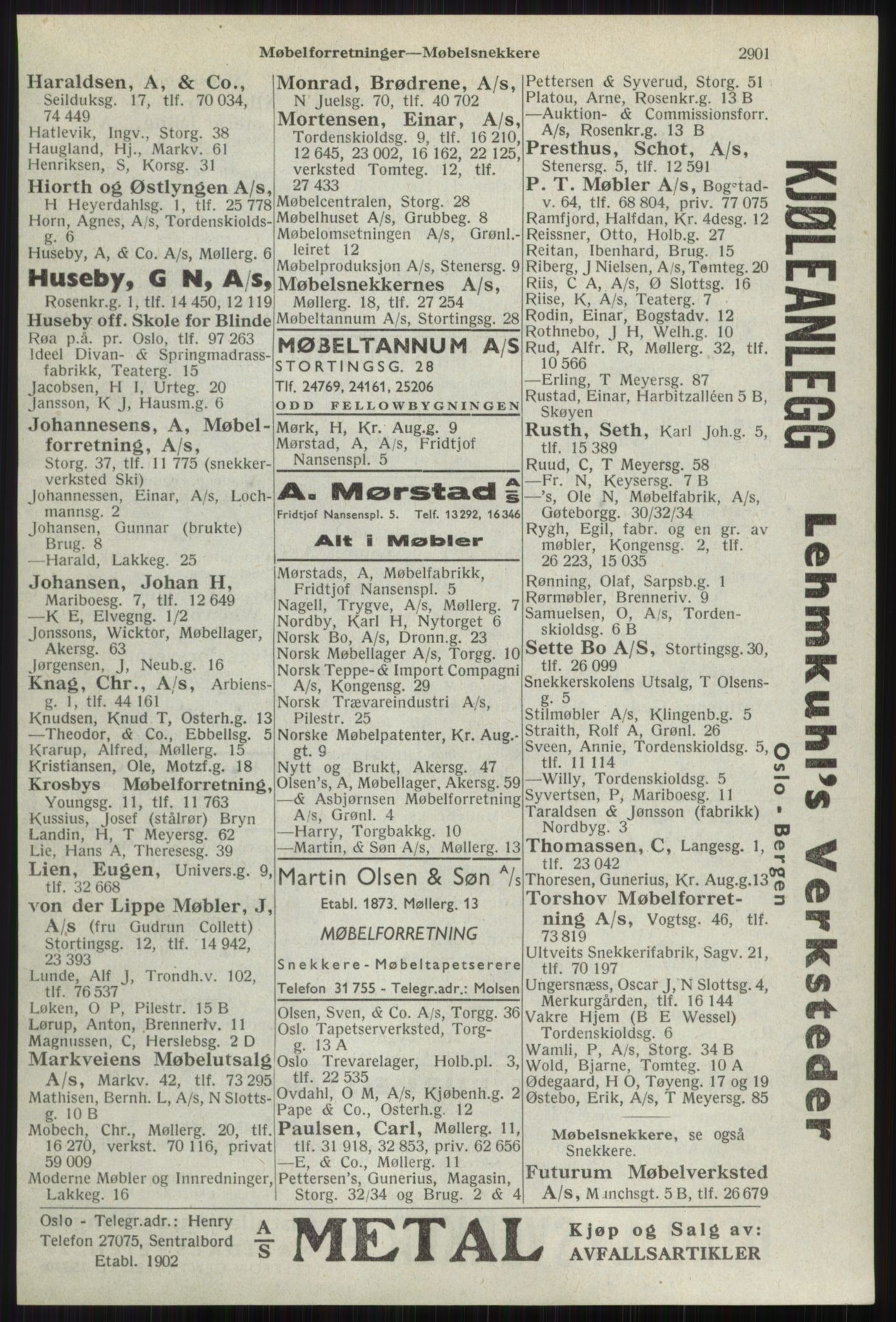Kristiania/Oslo adressebok, PUBL/-, 1941, p. 2901