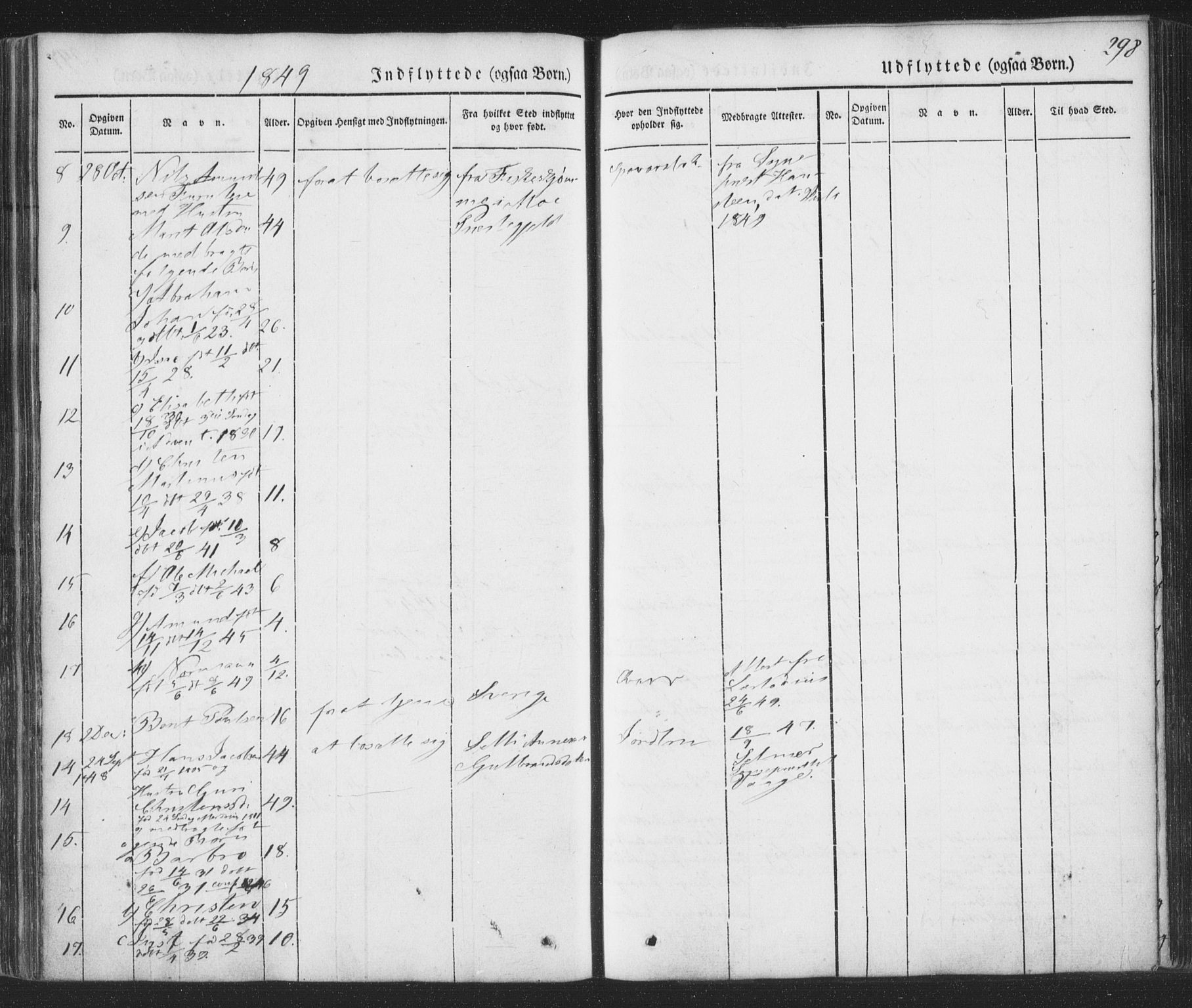 Ministerialprotokoller, klokkerbøker og fødselsregistre - Nordland, AV/SAT-A-1459/853/L0769: Parish register (official) no. 853A08, 1836-1856, p. 298