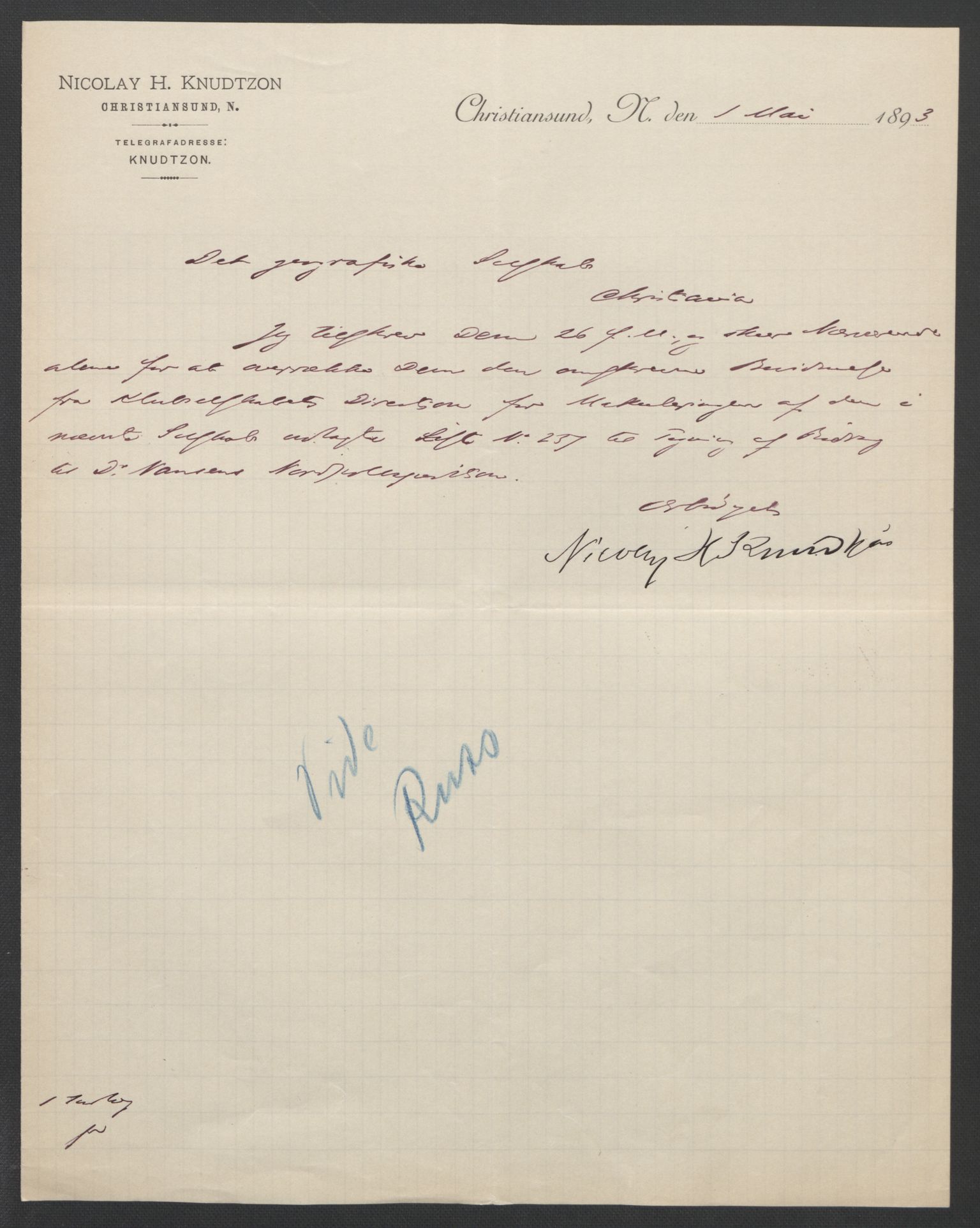 Arbeidskomitéen for Fridtjof Nansens polarekspedisjon, AV/RA-PA-0061/D/L0001/0004: Pengeinnsamlingen / Bidragslister med følgebrev, 1893, p. 17