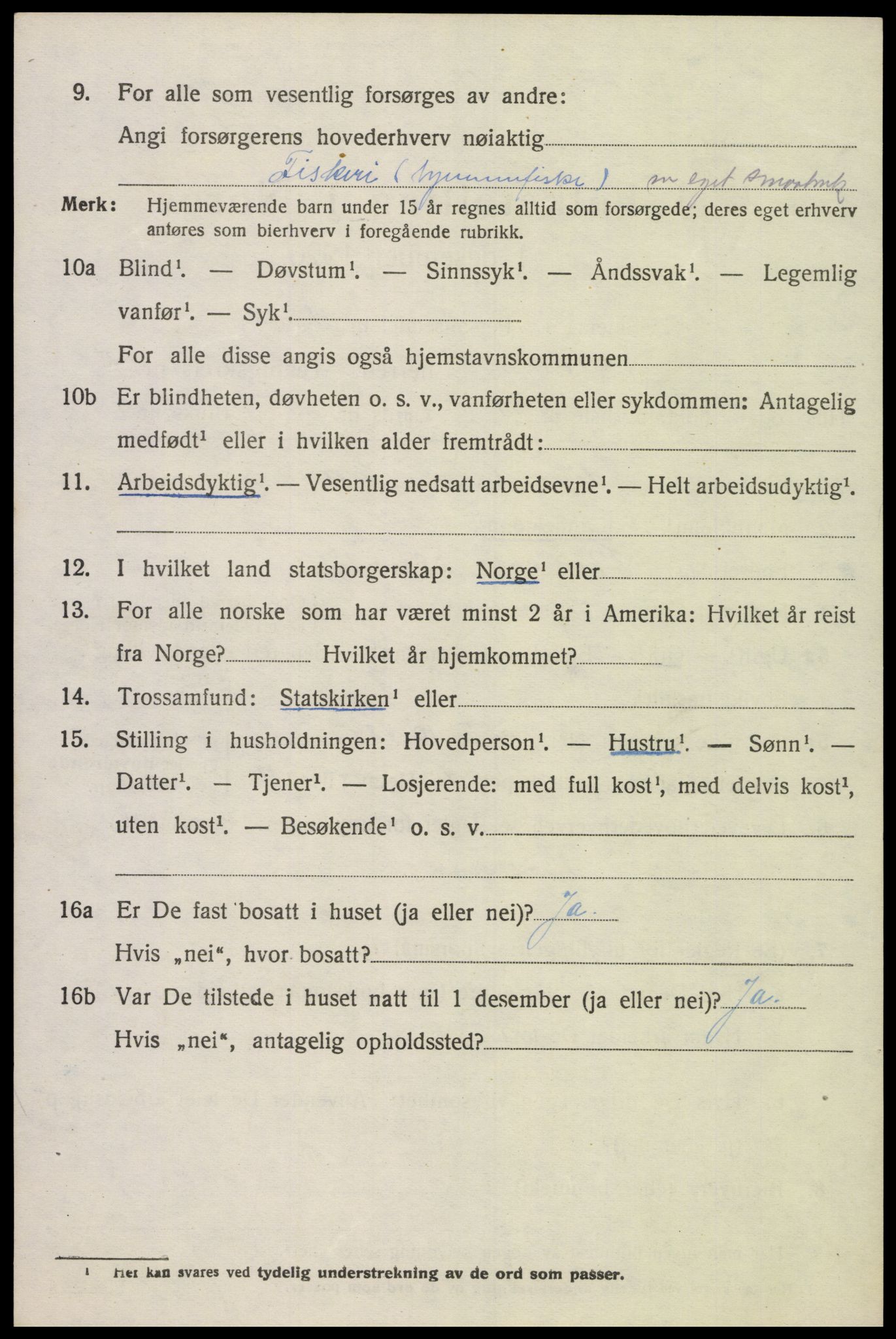 SAK, 1920 census for Søgne, 1920, p. 2000